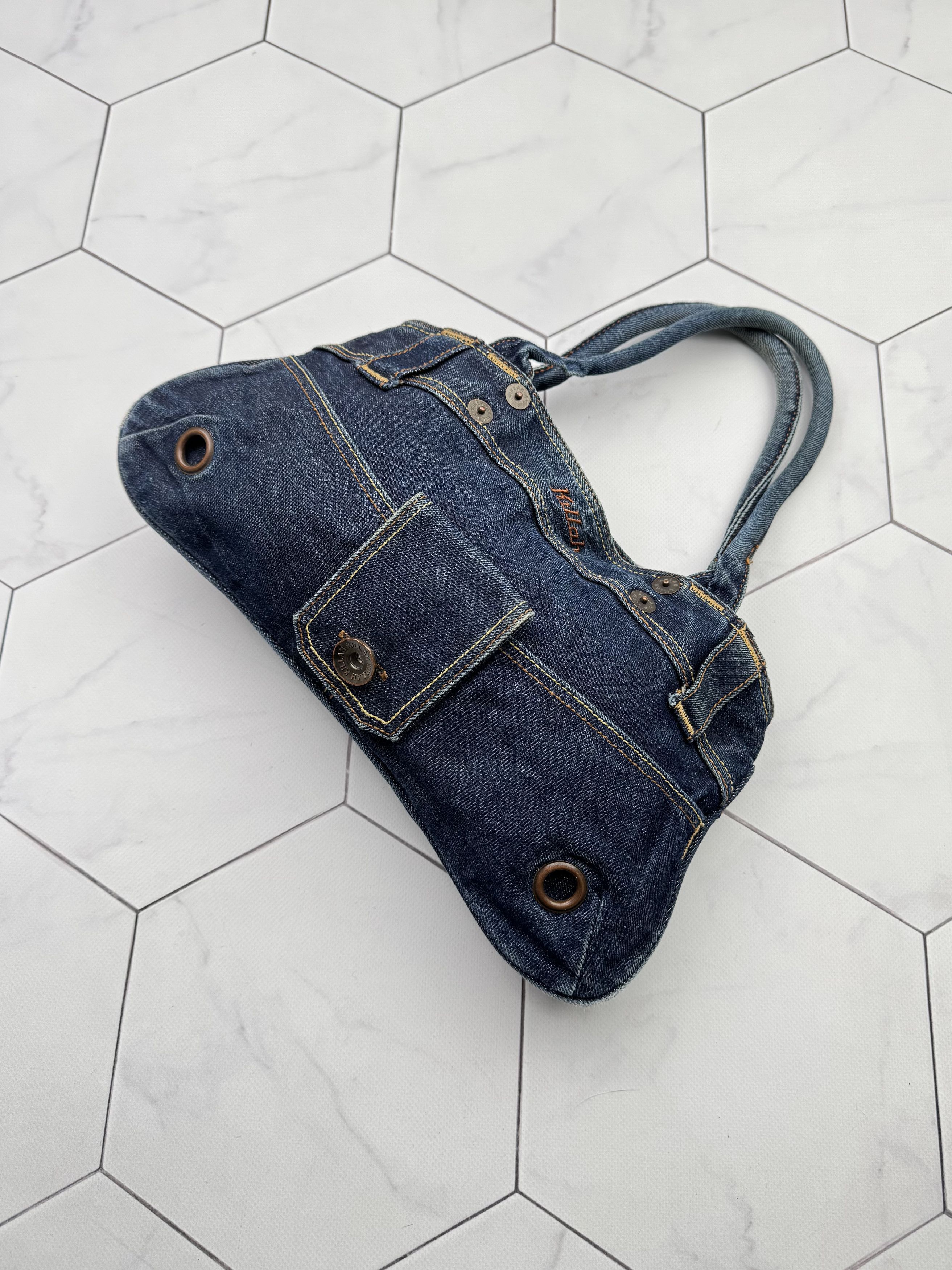 Miss Sixty Killah by Miss Sixty Vintage Denim Handle Bag (B84) Size ONE SIZE - 1 Thumbnail