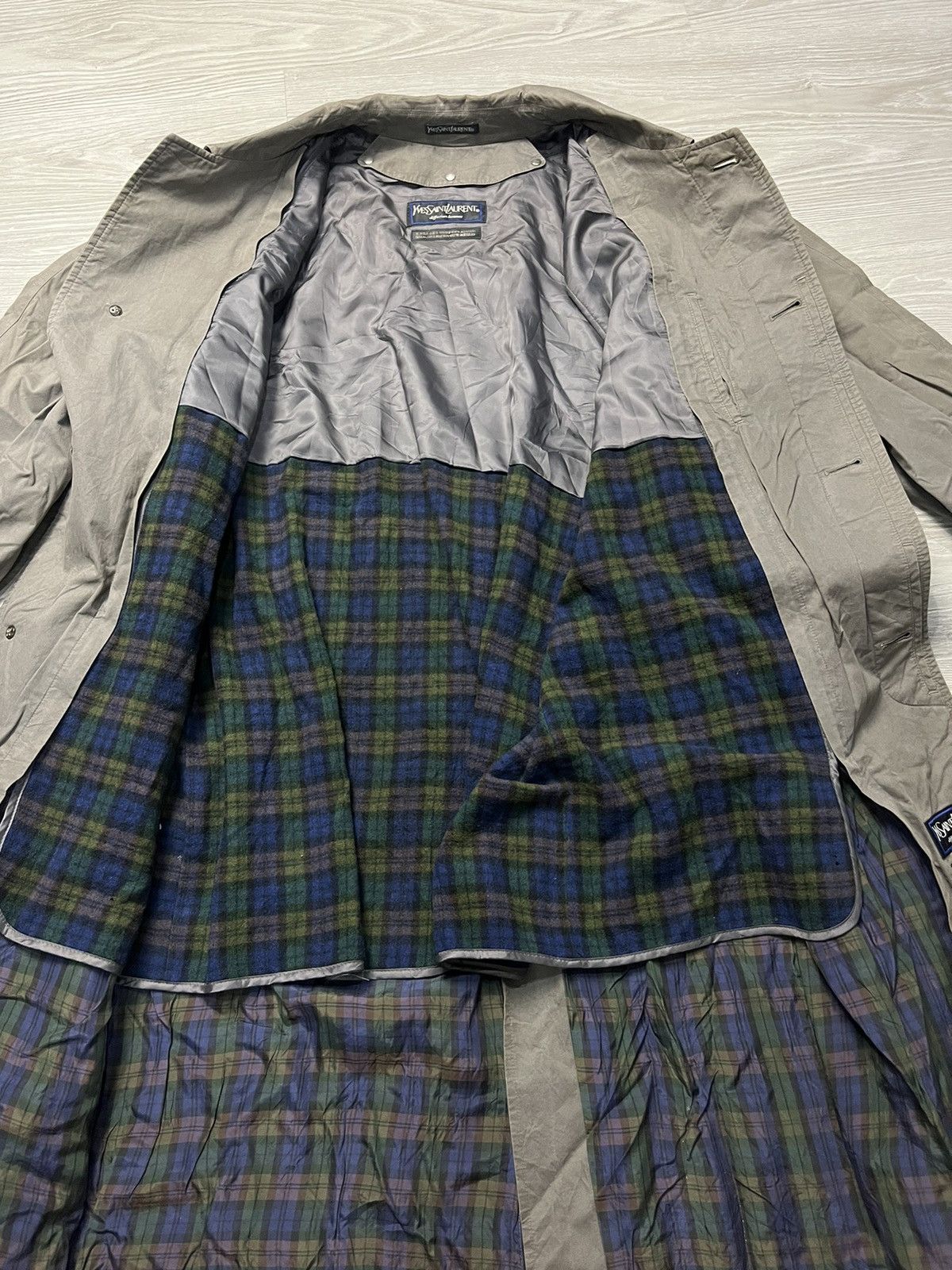 Vintage × Yves Saint Laurent Vintage YSL Diffusion Hommes Long Coat Size US L / EU 52-54 / 3 - 4 Thumbnail