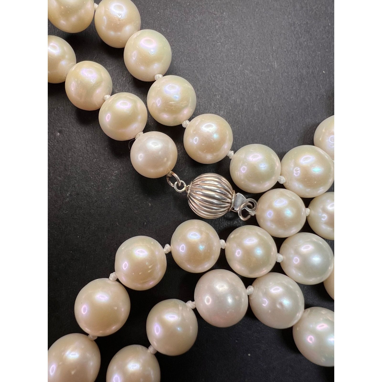 Other 10-11mm cultured pearl 36 in necklace with 925 silver clasp Size ONE SIZE - 9 Thumbnail