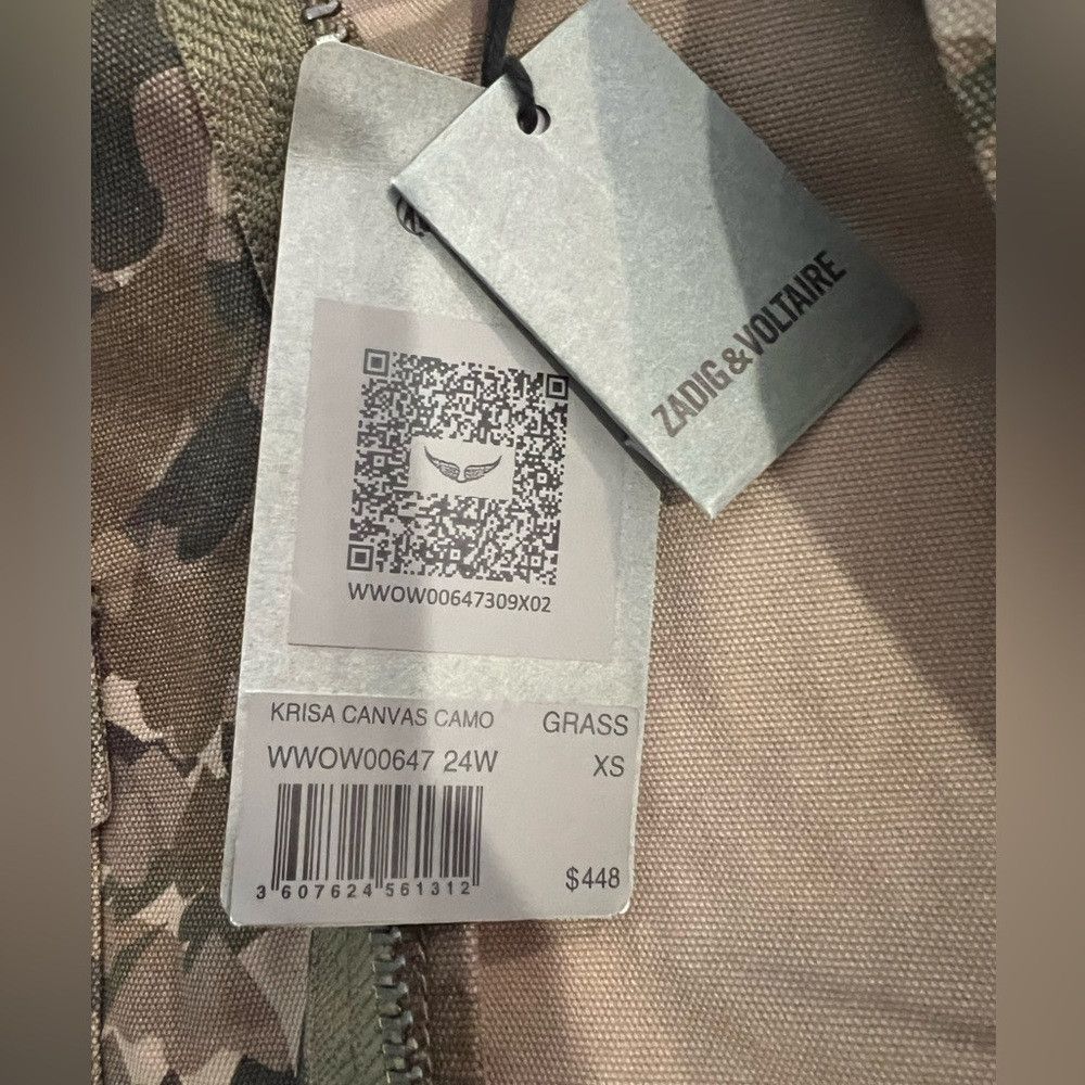 Zadig & Voltaire Zadig & Voltaire Krisa Camo Heart Print Utility Jacket NWT Size XS / US 0-2 / IT 36-38 - 7 Thumbnail