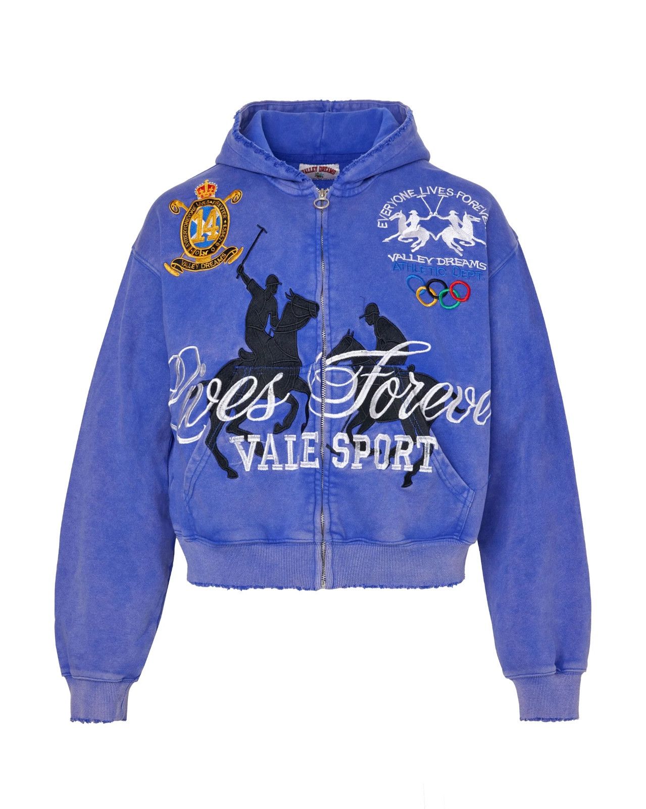 Streetwear × Vale × Vintage Vale hoodie zip up vale athelics navy