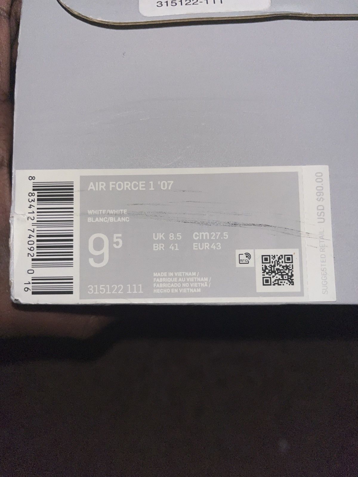 Nike Air Force 1 low 07 white Size US 9.5 / EU 42-43 - 7 Thumbnail