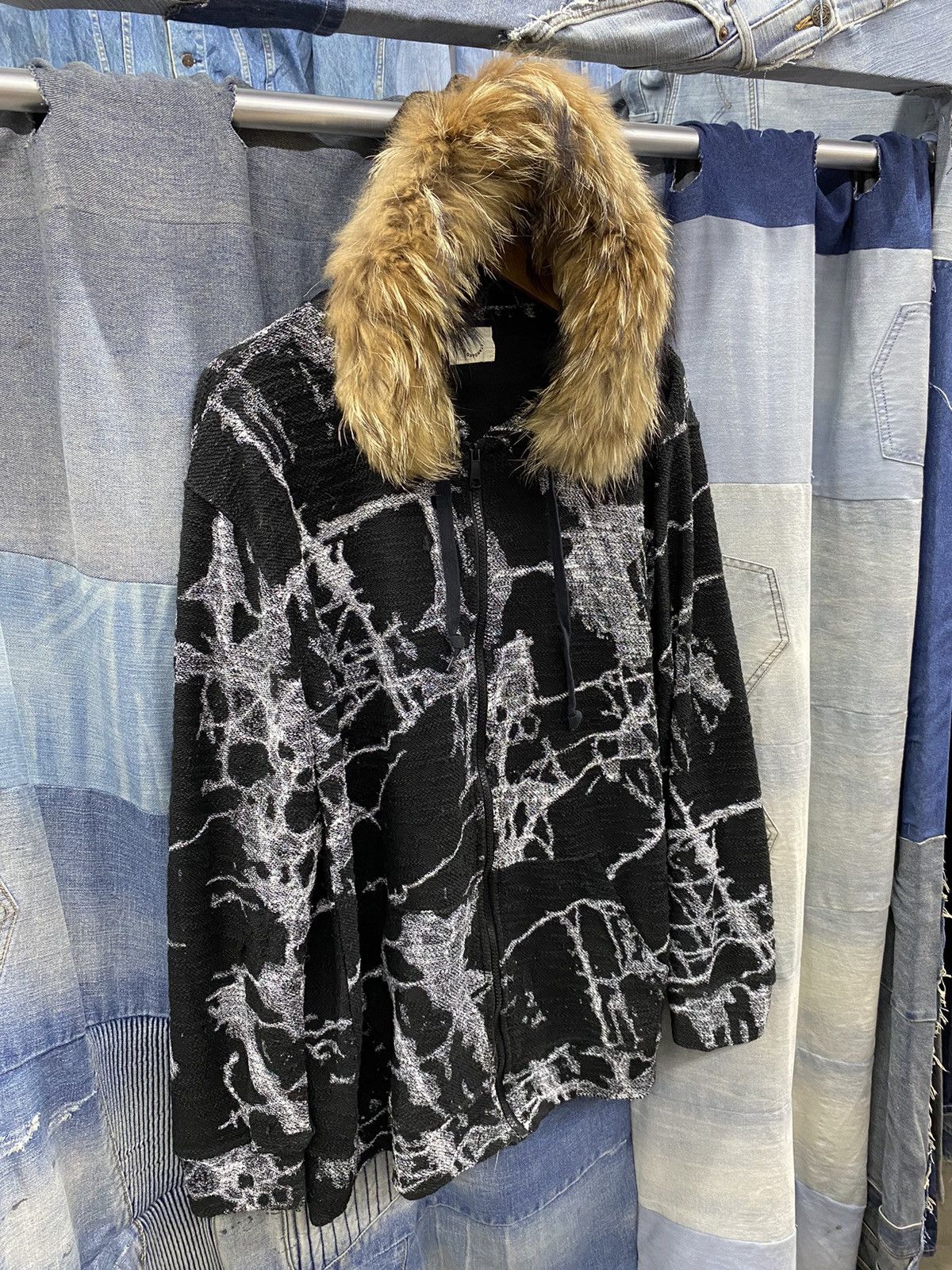 If Six Was Nine × Japanese Brand Fur hoodie undefined splater like hys junya style Size US L / EU 52-54 / 3 - 3 Thumbnail