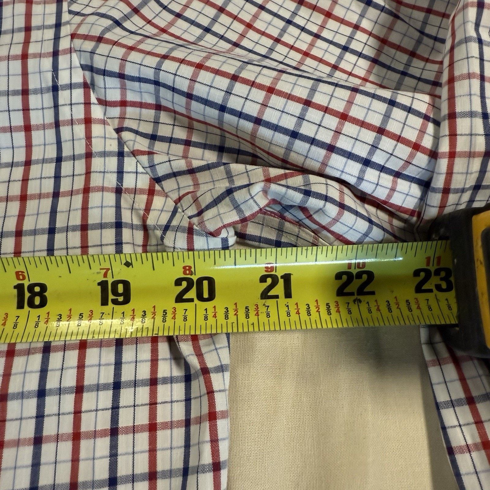 UNTUCKit UNTUCKit Kesser WF WrinkleFree Plaid Shirt Mens L White Red Size US L / EU 52-54 / 3 - 6 Thumbnail