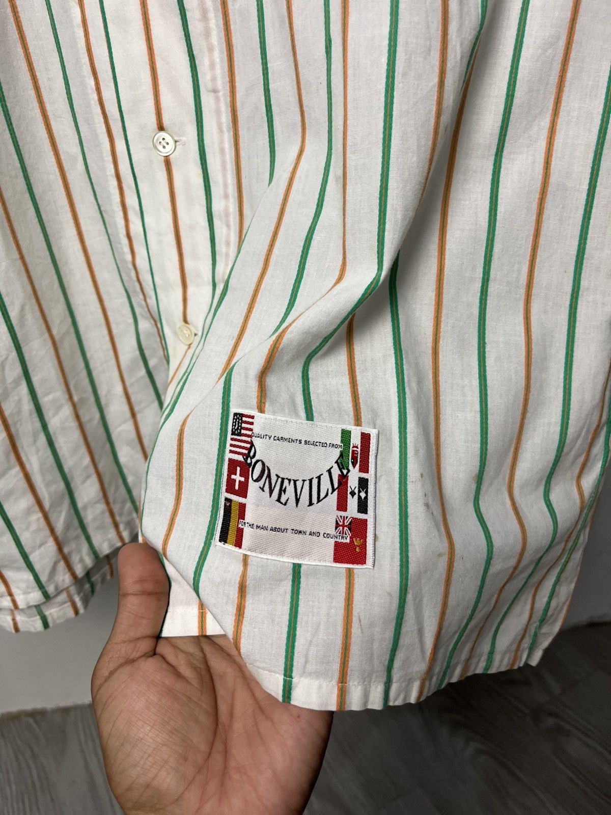 Boneville Vintage CP Company Boneville Stripes Button up Shirt Size US XL / EU 56 / 4 - 4 Thumbnail