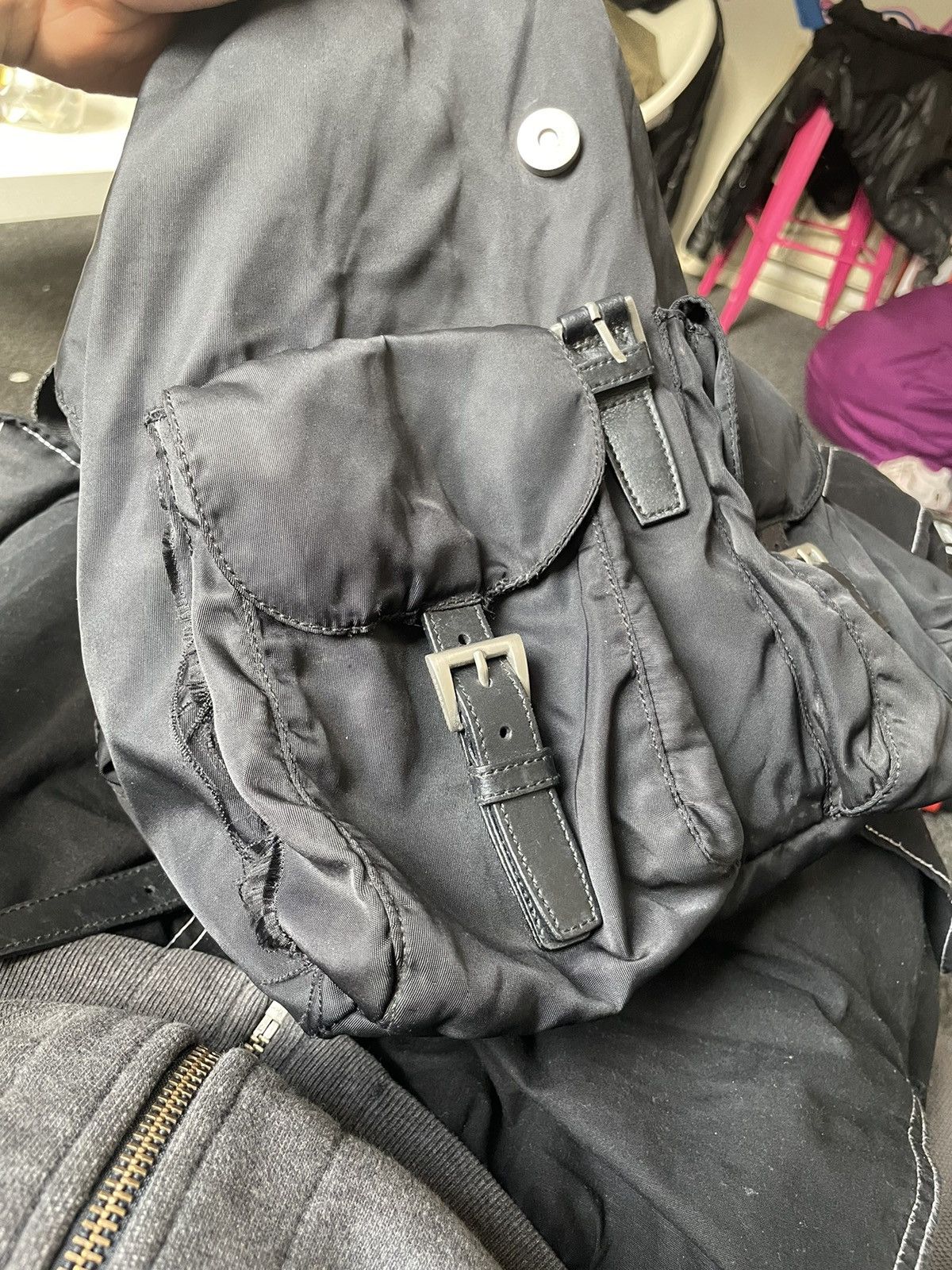 Prada Prada nylon ruck sack in black Size ONE SIZE - 14 Thumbnail