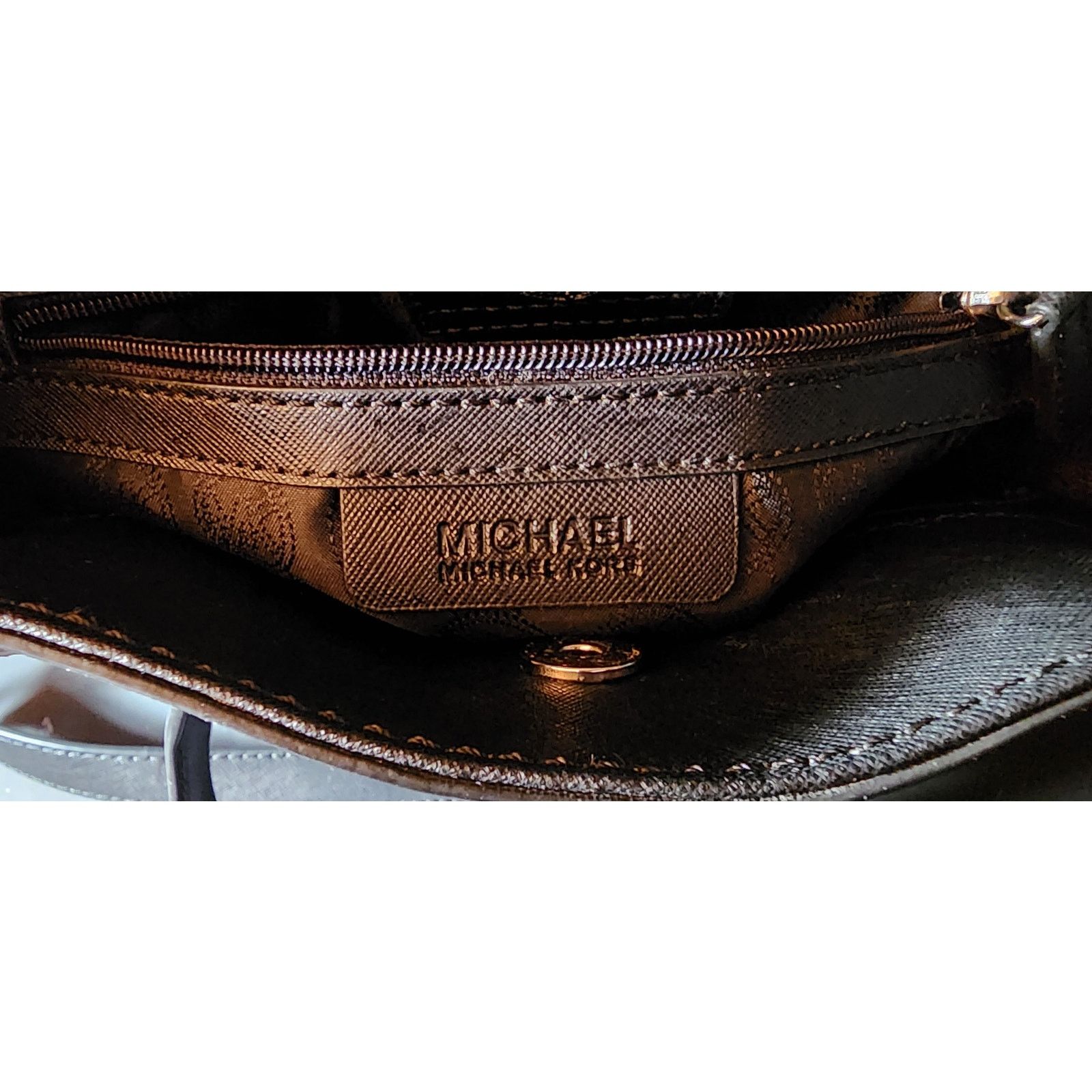 Michael Kors MICHAEL KORS HAMILTON LEATHER BLACK SATCHEL SHOULDER BAG Size ONE SIZE - 5 Thumbnail