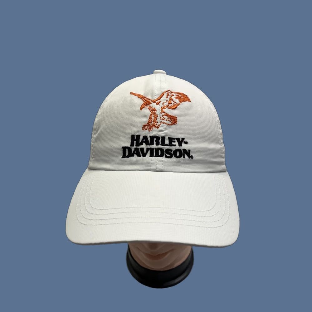 Harley Davidson Harley-Davidson Baseball Cap White One Size Mens Adjustable Lightweight Outdoor Cap Size ONE SIZE - 1 Thumbnail