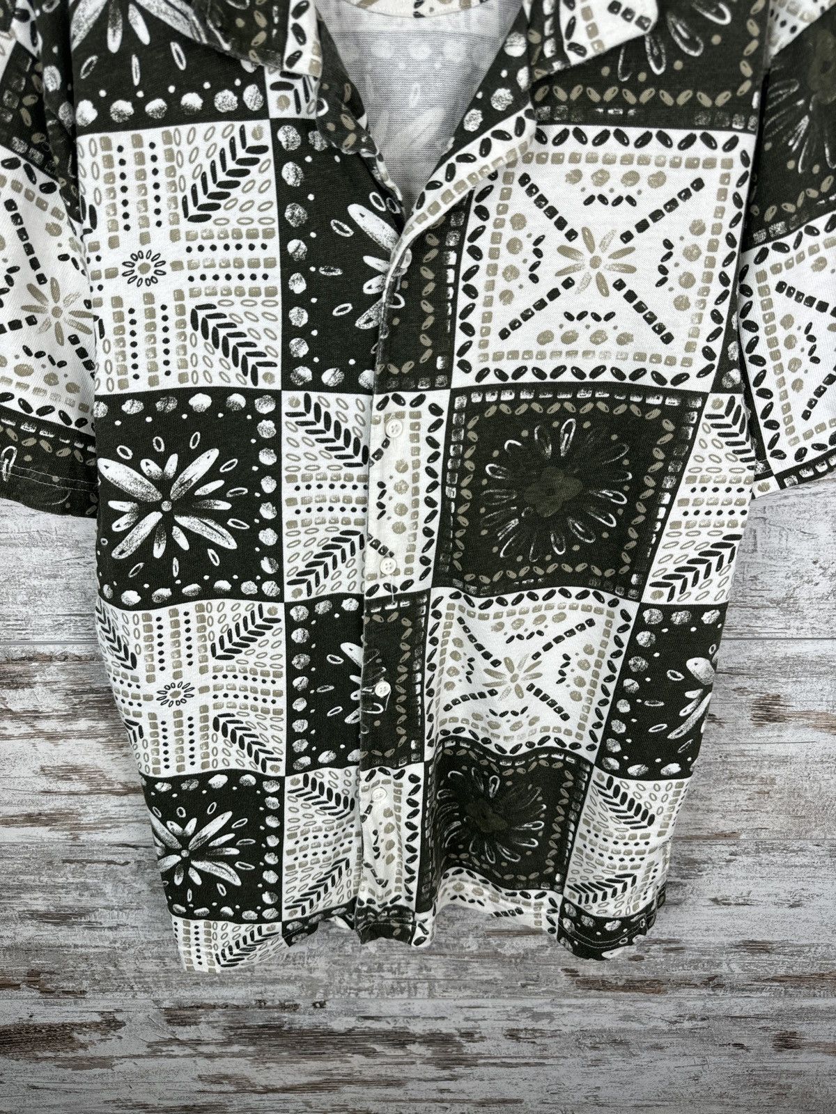 Zara Mens Zara Hawaiian shirt art crazy overprinted old money Size US L / EU 52-54 / 3 - 4 Thumbnail
