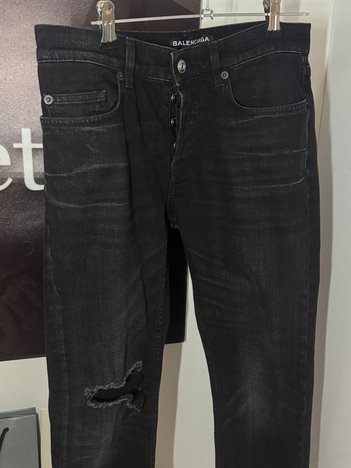 Balenciaga ✅Balenciaga FW17 Distressed black skinny jeans Arhetype Size US 28 / EU 44 - 3 Thumbnail