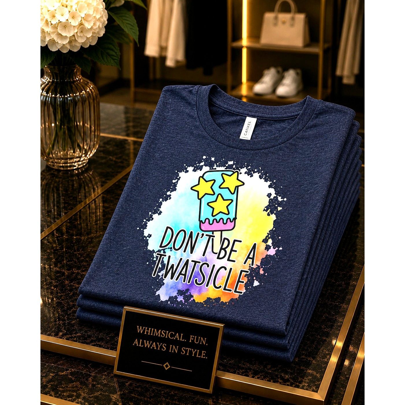 Other Don't Be a Twatcicle V-neck T-Shirt Heather Navy size M Size M / US 6-8 / IT 42-44 - 1 Thumbnail