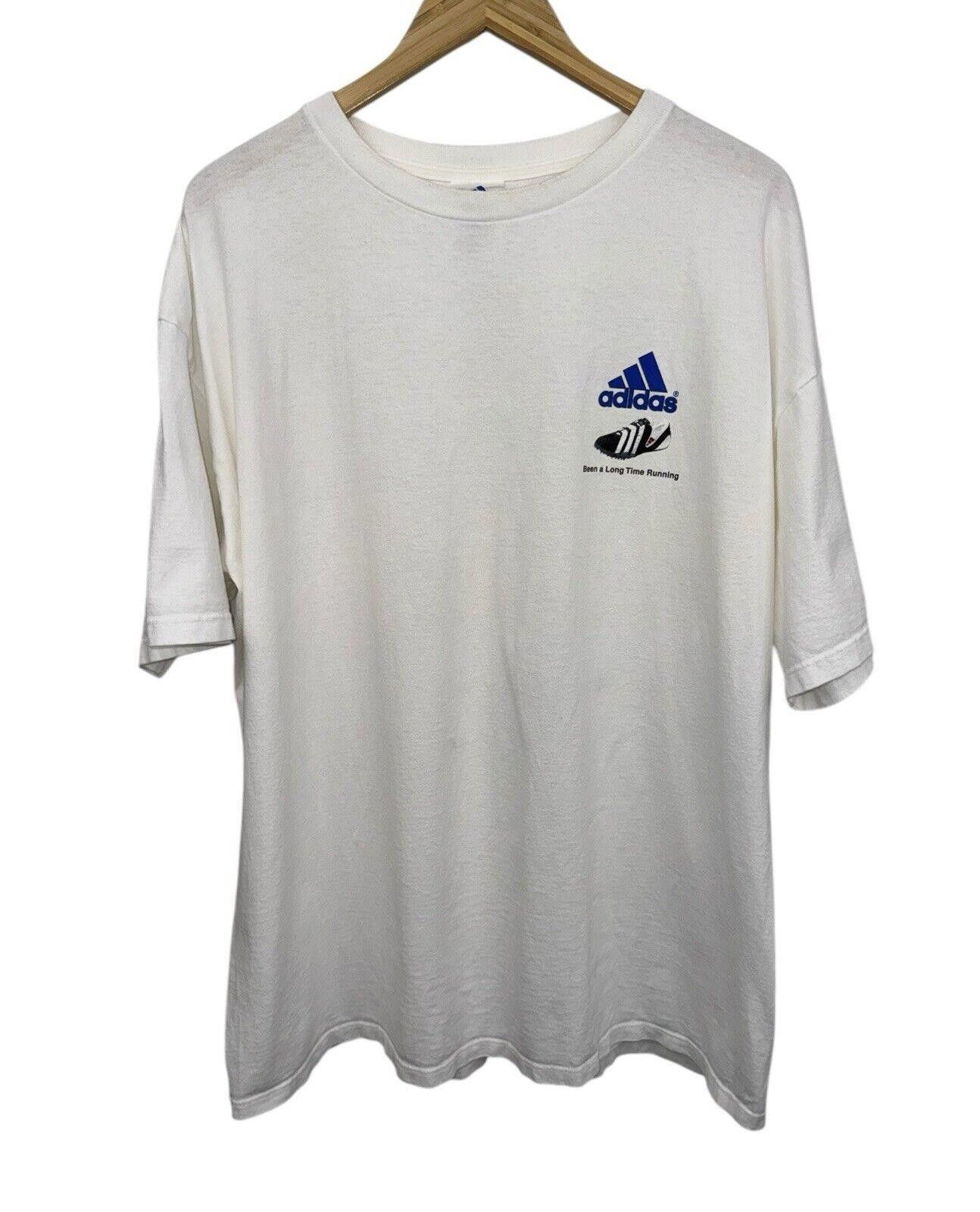 Adidas Vintage Adidas 90s History Of Running Track Shirt Sz XL RARE Size US XL / EU 56 / 4 - 2 Thumbnail