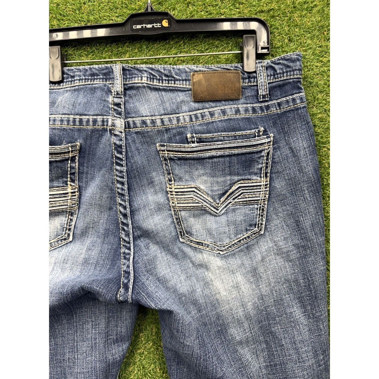 Vintage BKE Jeans Mens 40R Nolan Straight Leg Denim Buckle 5 Pocket Distressed Stretch Regular Jeans Mens Blue 40 Size US 40 / EU 56 - 5 Thumbnail