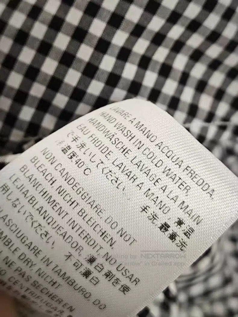 Balenciaga Balenciaga Long Sleeve Black and White Plaid Shirt with Ba Size XS / US 0-2 / IT 36-38 - 6 Thumbnail