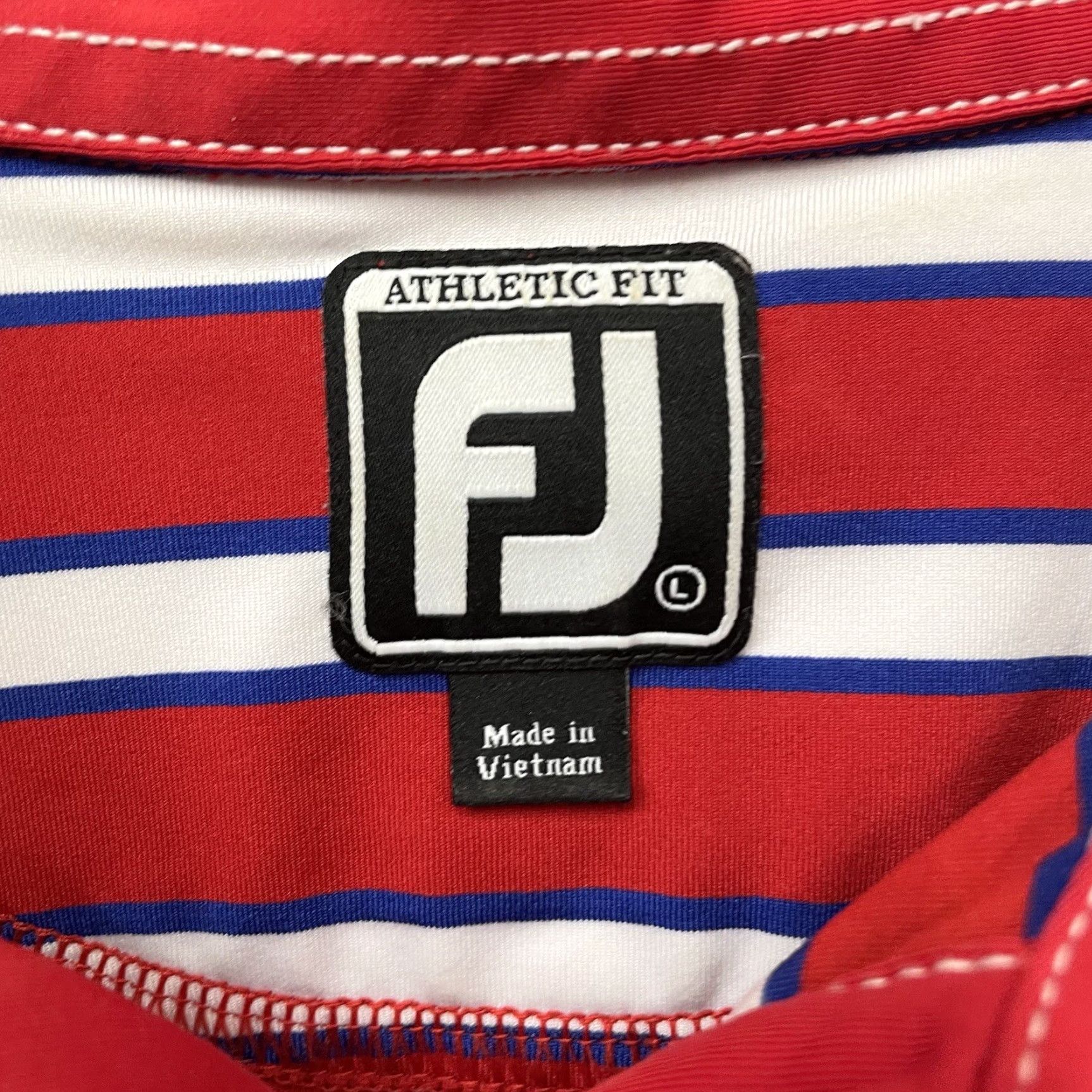 Footjoy FootJoy Athletic Striped Polo Shirt Mens Size L Multicolor Athletic Fit Stretchy Regular Polo Men Size US L / EU 52-54 / 3 - 4 Thumbnail