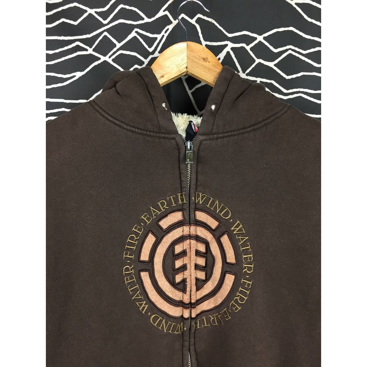 Element Vtg Y2K Element Big Logo Sherpa Fleece Lined Zip-up Hoodie Size US L / EU 52-54 / 3 - 4 Thumbnail