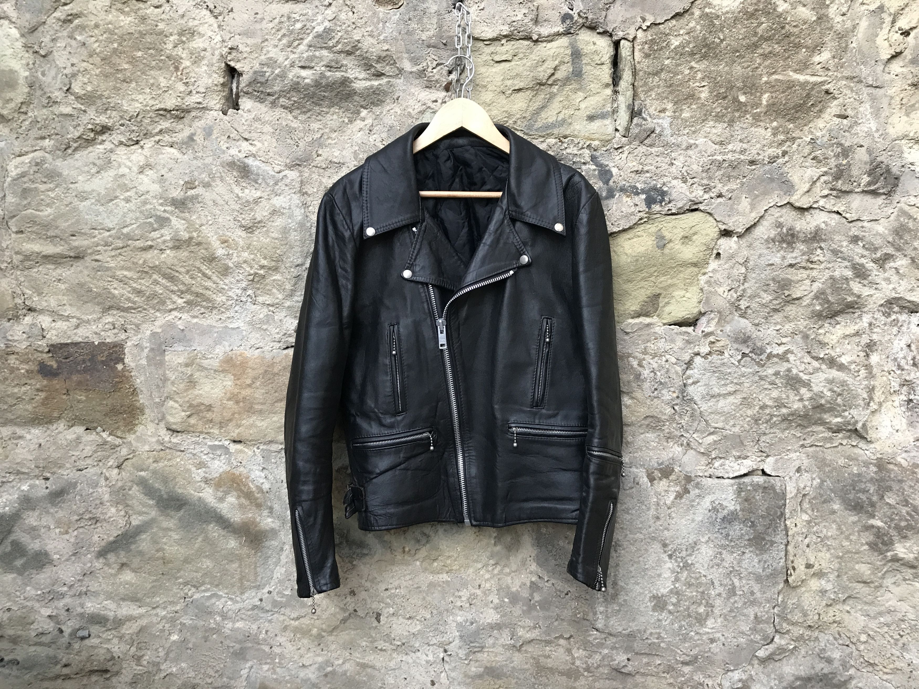 Vintage Leather Biker Jacket Lewis Leathers / Aviakit Type