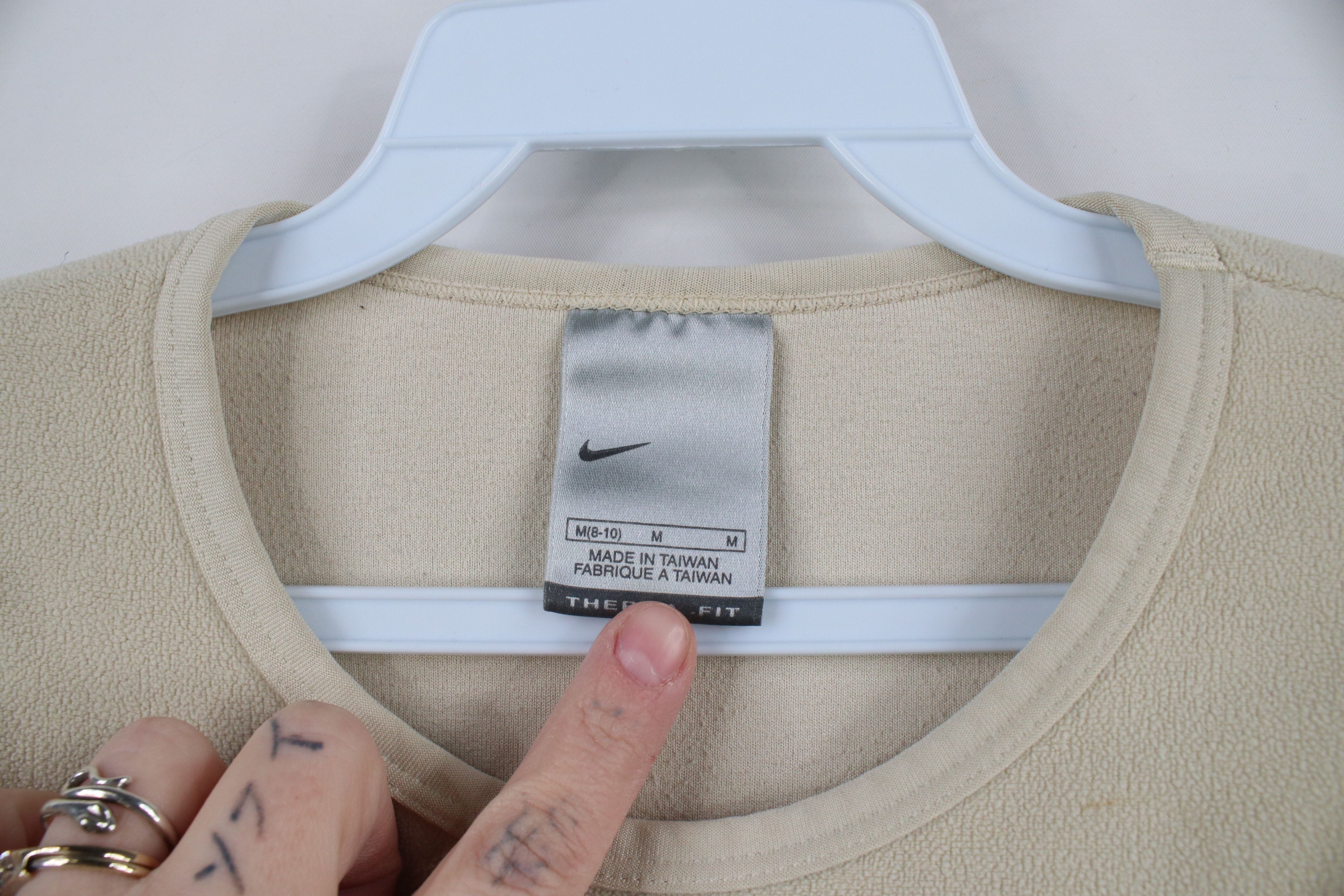 Nike × Vintage Vintage Y2K Nike Scott Mini Swoosh Monochrome Fleece Sweater Size M / US 6-8 / IT 42-44 - 10 Thumbnail