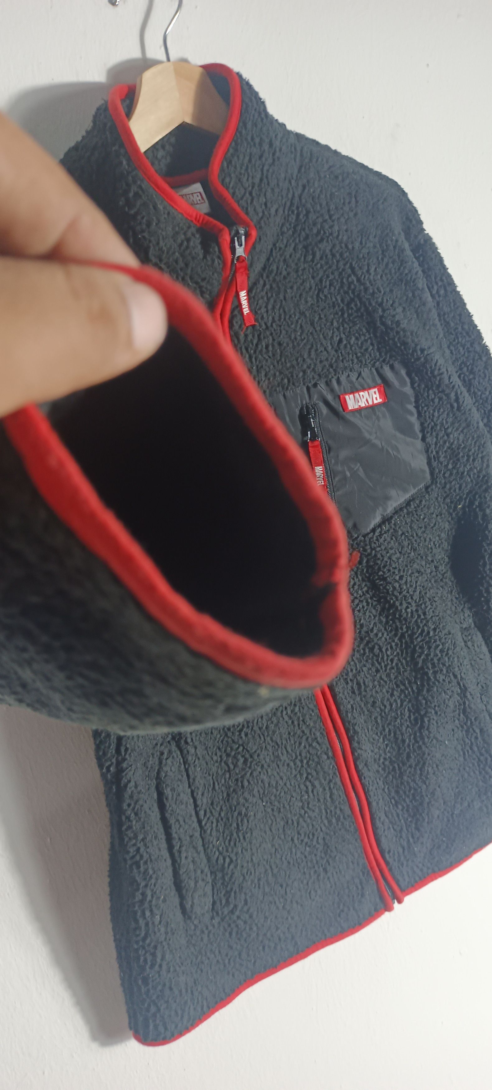 Japanese Brand × Marvel Comics × Vintage 🔥Marvel Sherpa Full Zipper Jacket Size US L / EU 52-54 / 3 - 6 Thumbnail