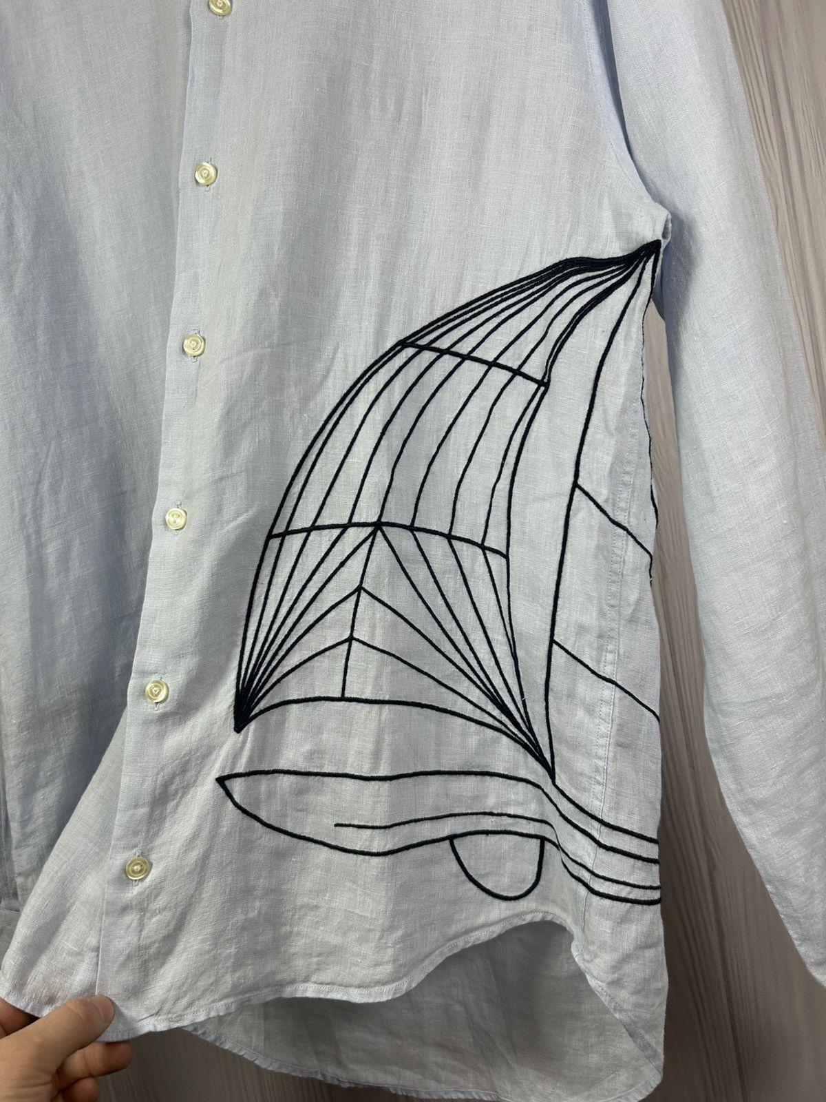 Vilebrequin Rare Vilebrequin Linen Shirt Size M Sailboat Embroidered Size US M / EU 48-50 / 2 - 3 Thumbnail