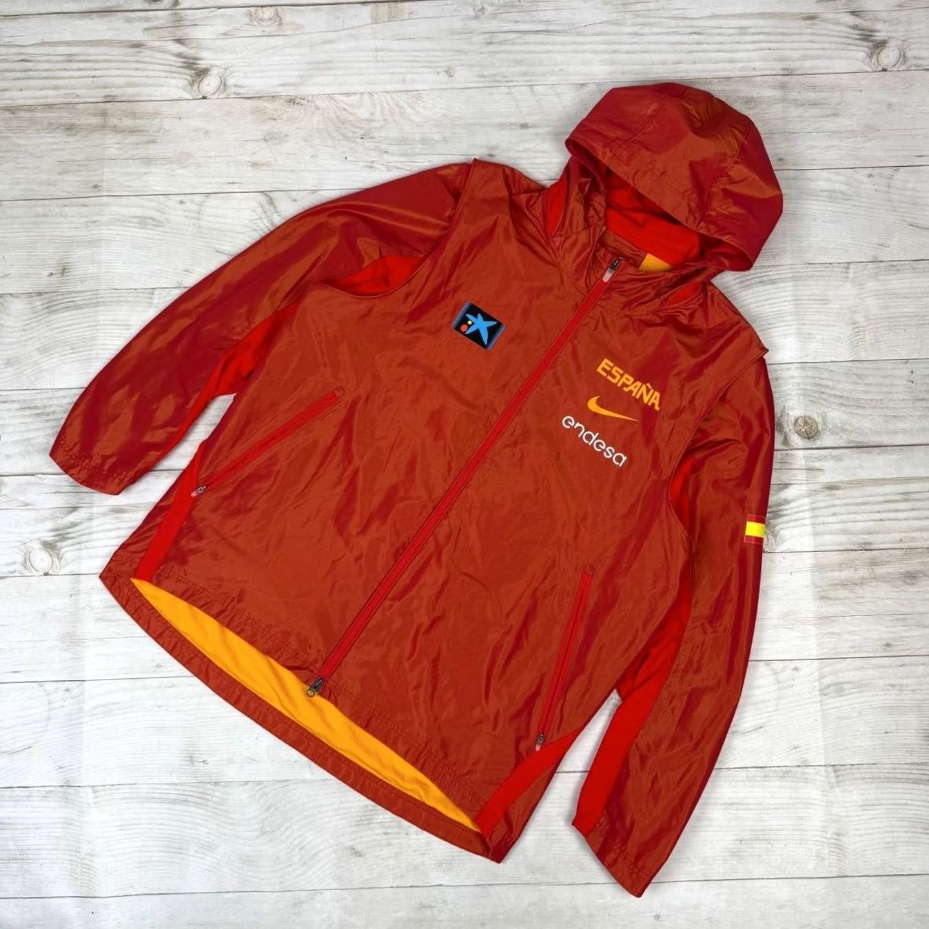 Nike Nike Spain Basketball Team Jacket Windbreaker Hooded Men 2XL Red Size US XXL / EU 58 / 5 - 2 Thumbnail