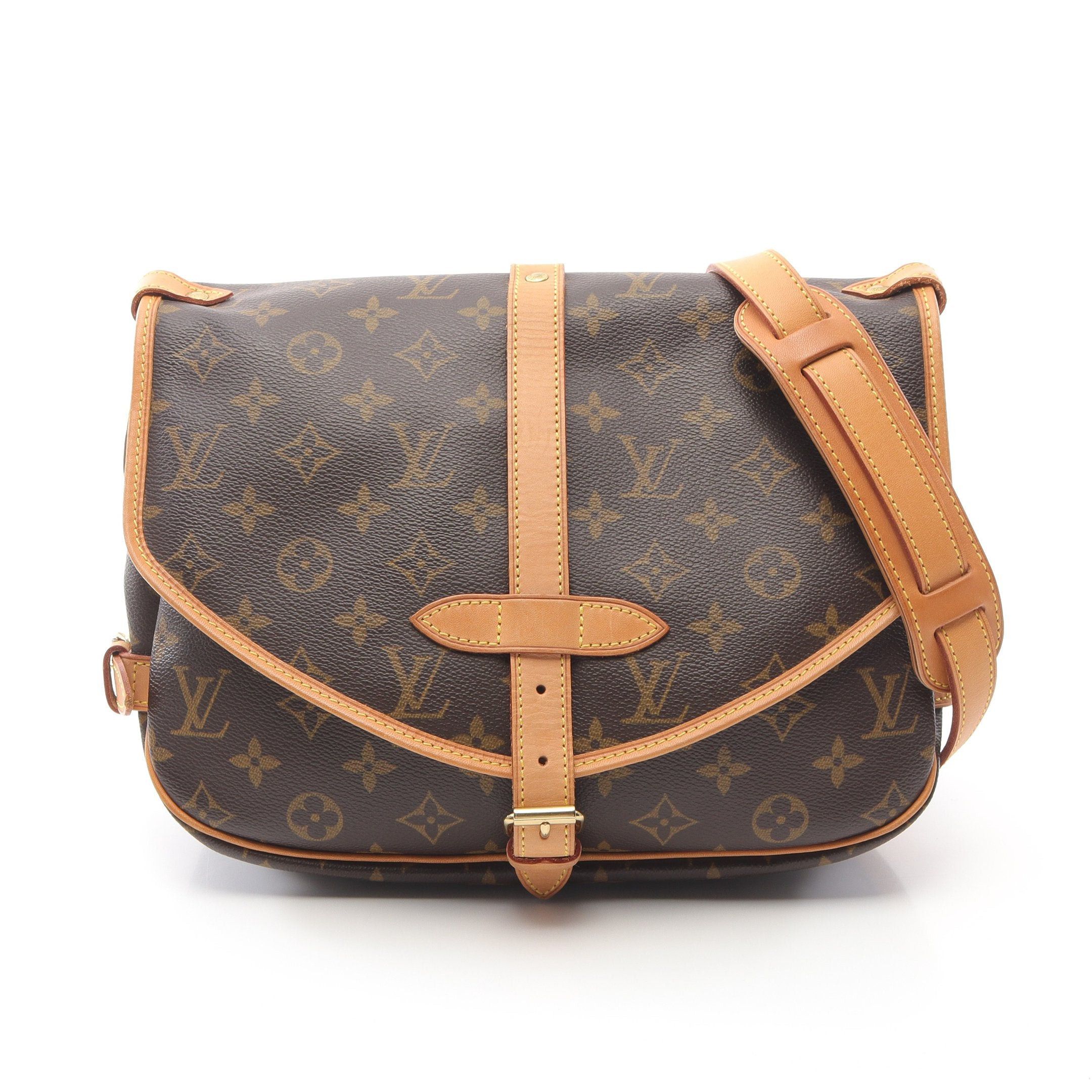 Louis Vuitton Louis Vuitton Saumur 30 Monogram Shoulder Bag Leather Brown Size ONE SIZE - 1 Thumbnail