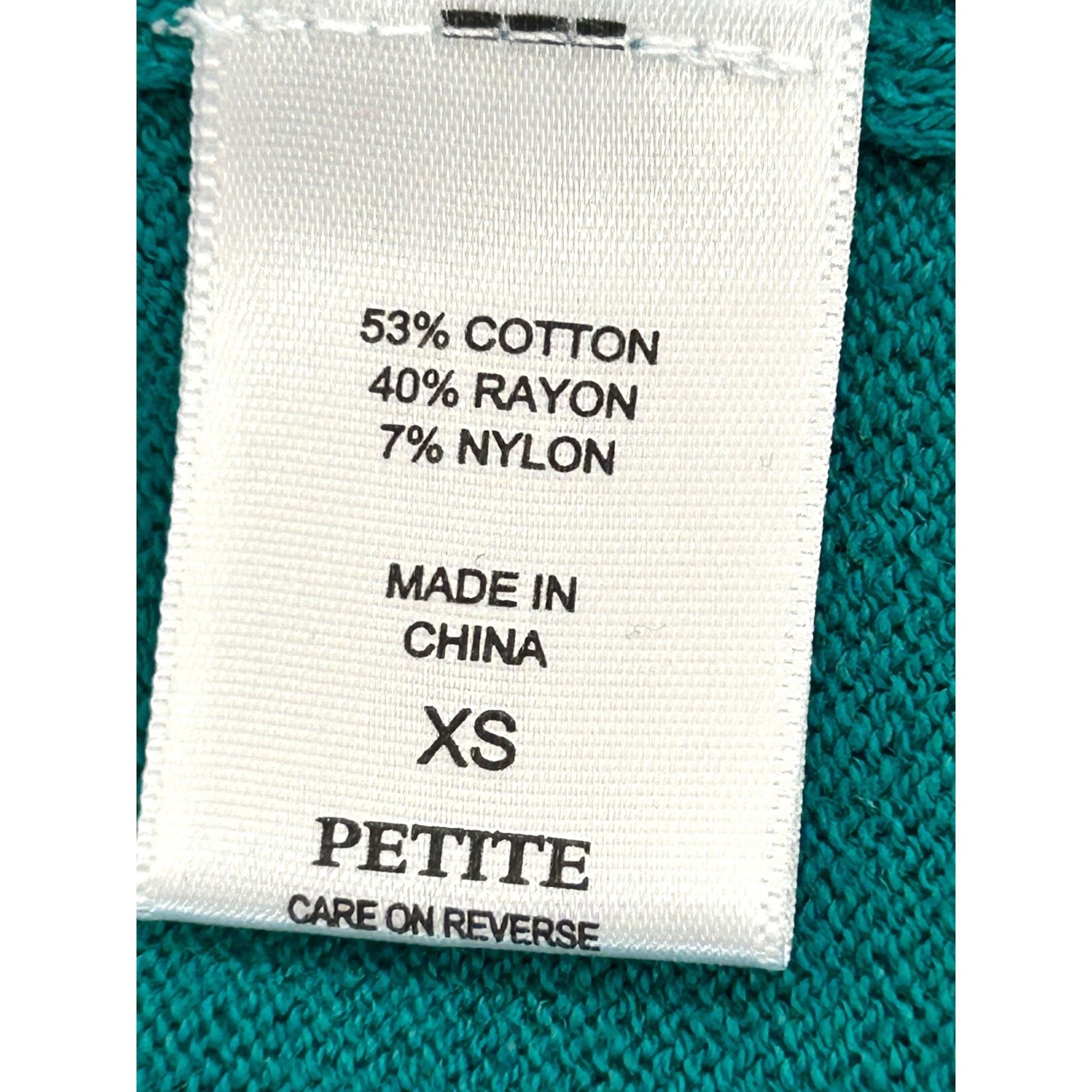 Other NY & Co 7th Avenue Teal Green Cardigan XS Petite Button Up Size XS / US 0-2 / IT 36-38 - 9 Thumbnail