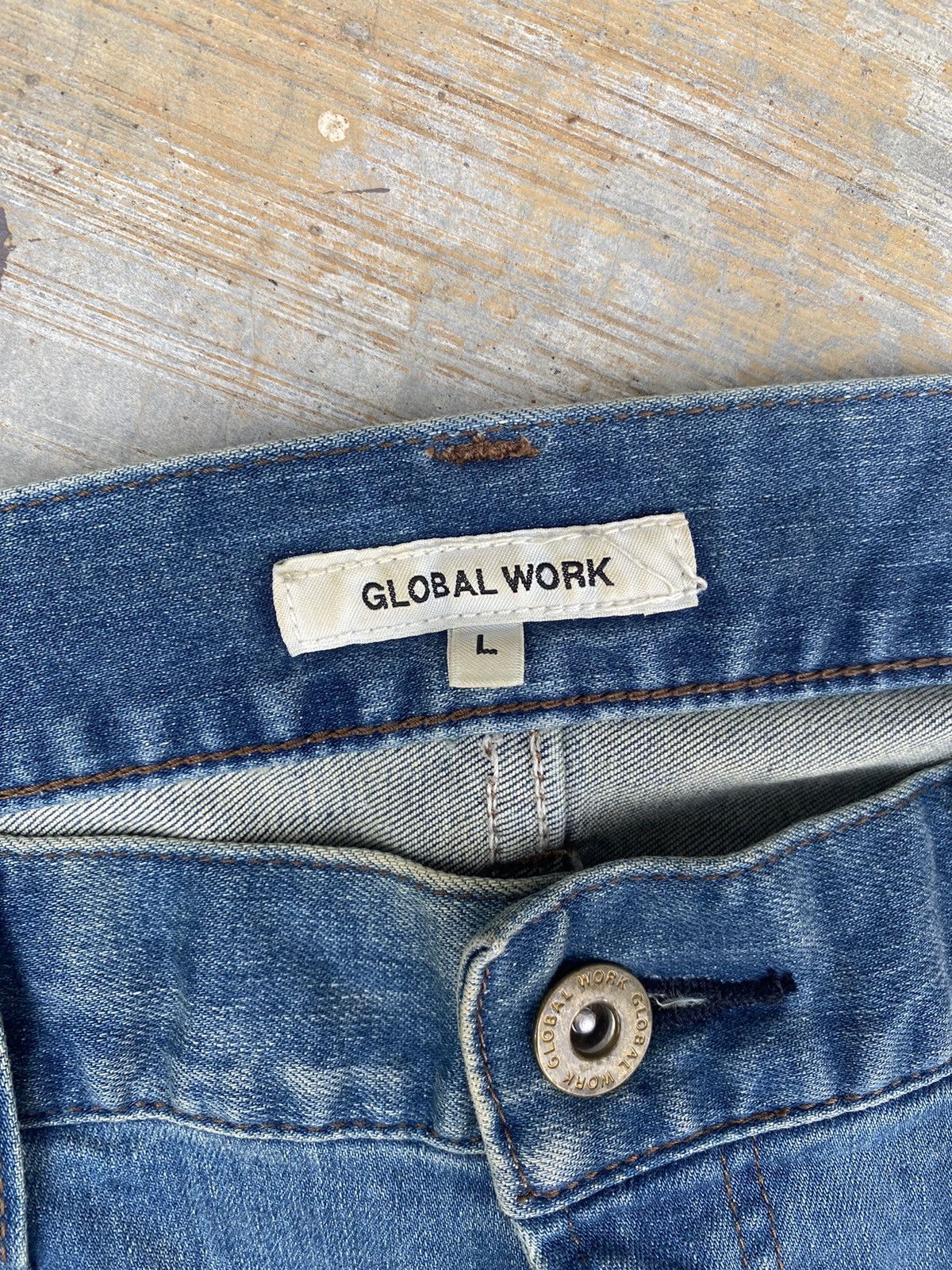 Global Work Global Work Distresses Spandex Jeans Size US 31 - 8 Thumbnail