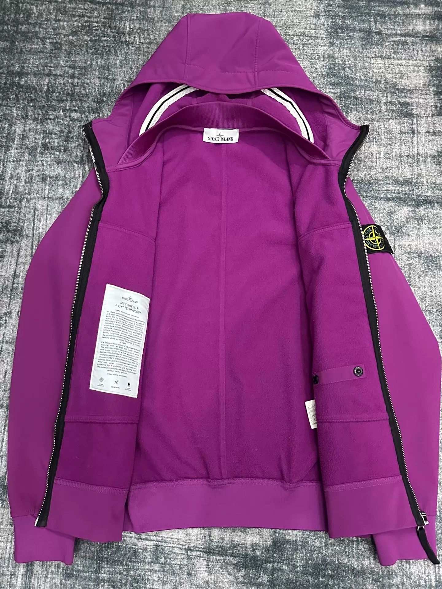Stone Island Stone Island Soft Shell Hooded Jacket Purple Size S Size US S / EU 44-46 / 1 - 3 Thumbnail