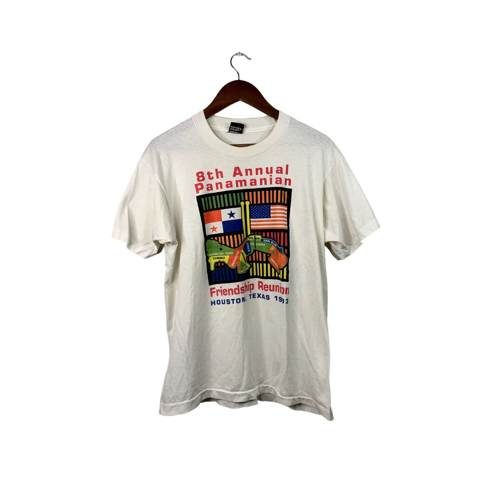 Vintage Vintage Panama Shirt Reunion Houston Texas 1993 8th Medium Size US M / EU 48-50 / 2 - 1 Thumbnail