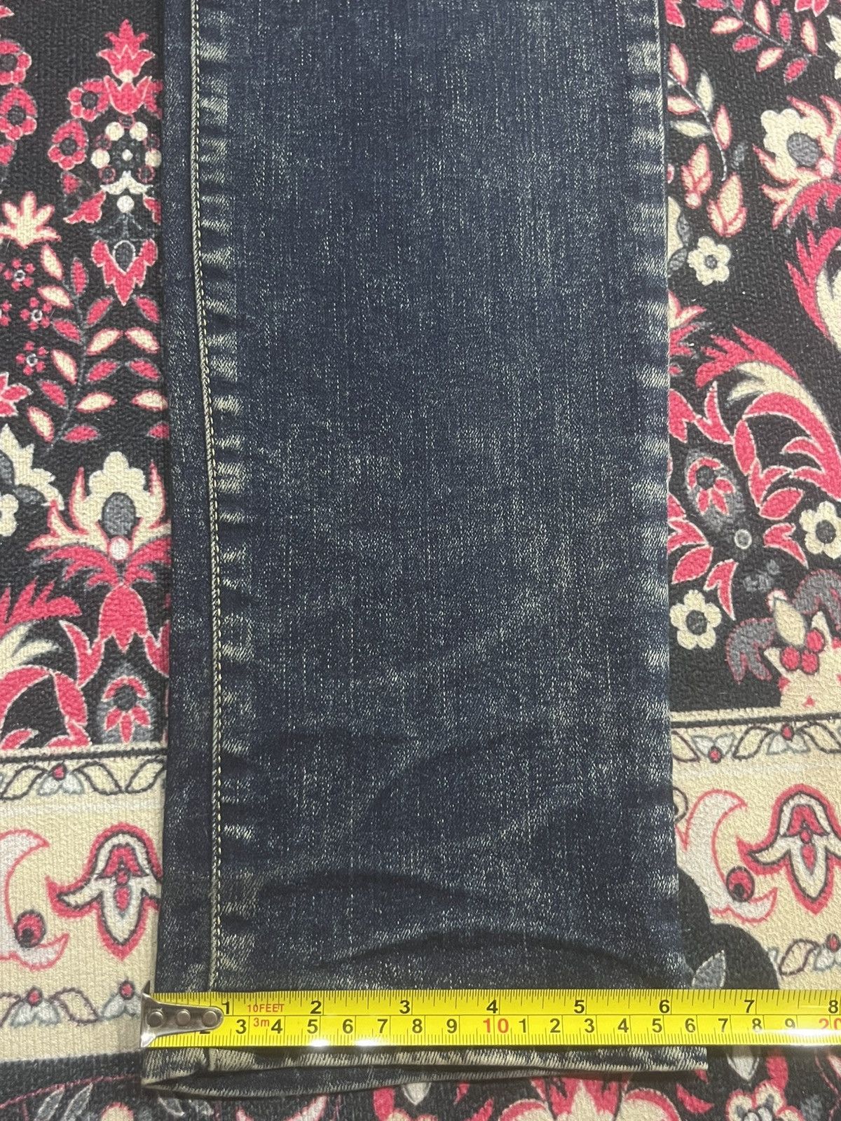 Balmain Vintage Japanese Brand Edwin Pure Dark Blue Wash Biker Jeans Size US 32 / EU 48 - 16 Thumbnail