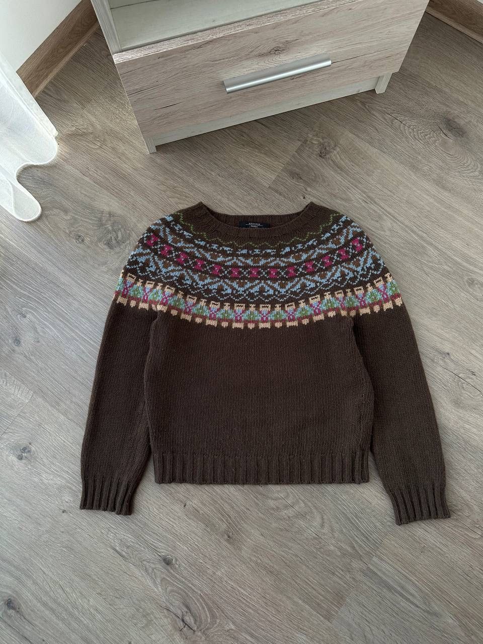 Max Mara × Vintage Vintage Max Mara Brown Wool Sweater Size M / US 6-8 / IT 42-44 - 2 Thumbnail