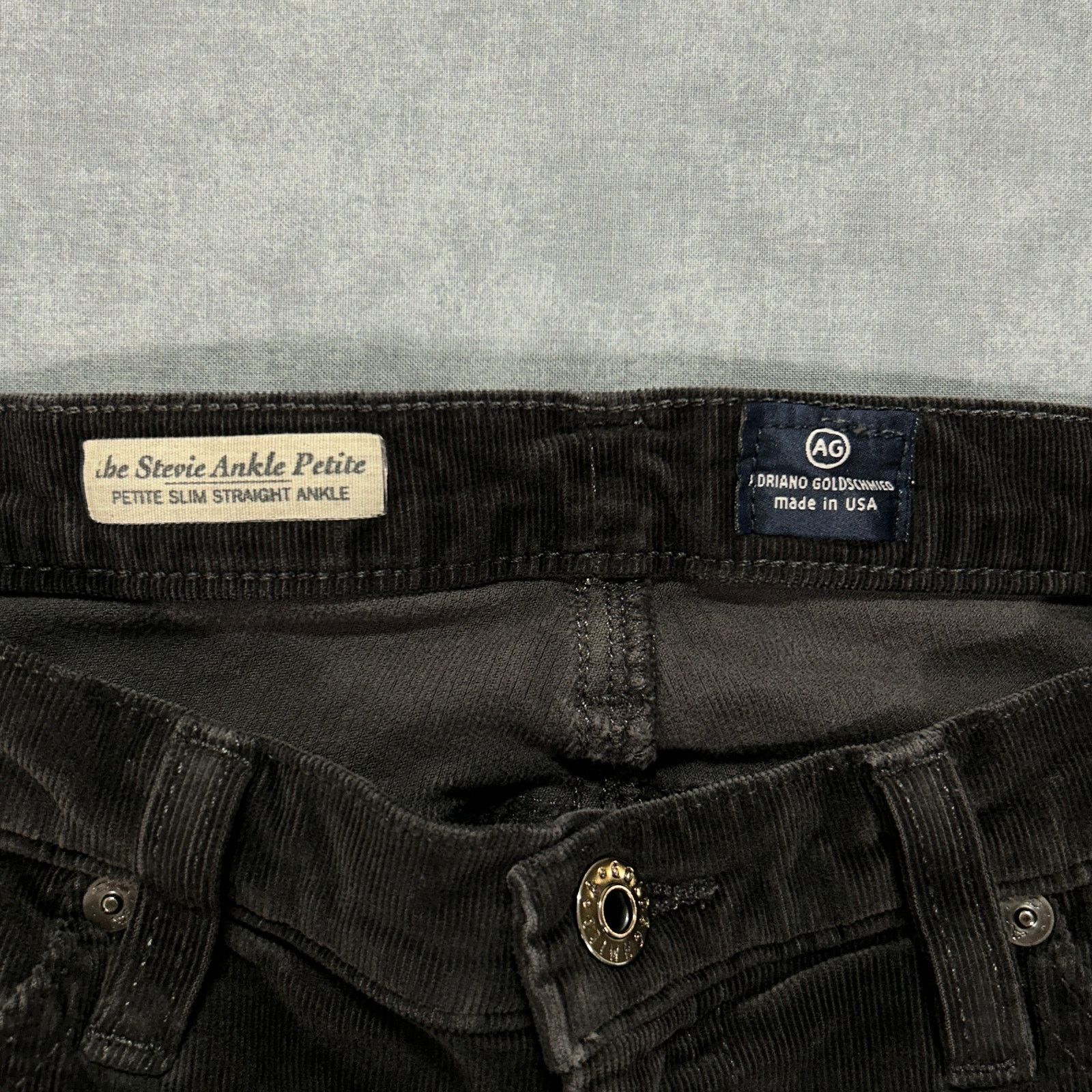 AG Adriano Goldschmied Adriano Goldschmied corduroy Stevie Ankle Petite slim wms 28 Size 28" / US 6 / IT 42 - 3 Thumbnail
