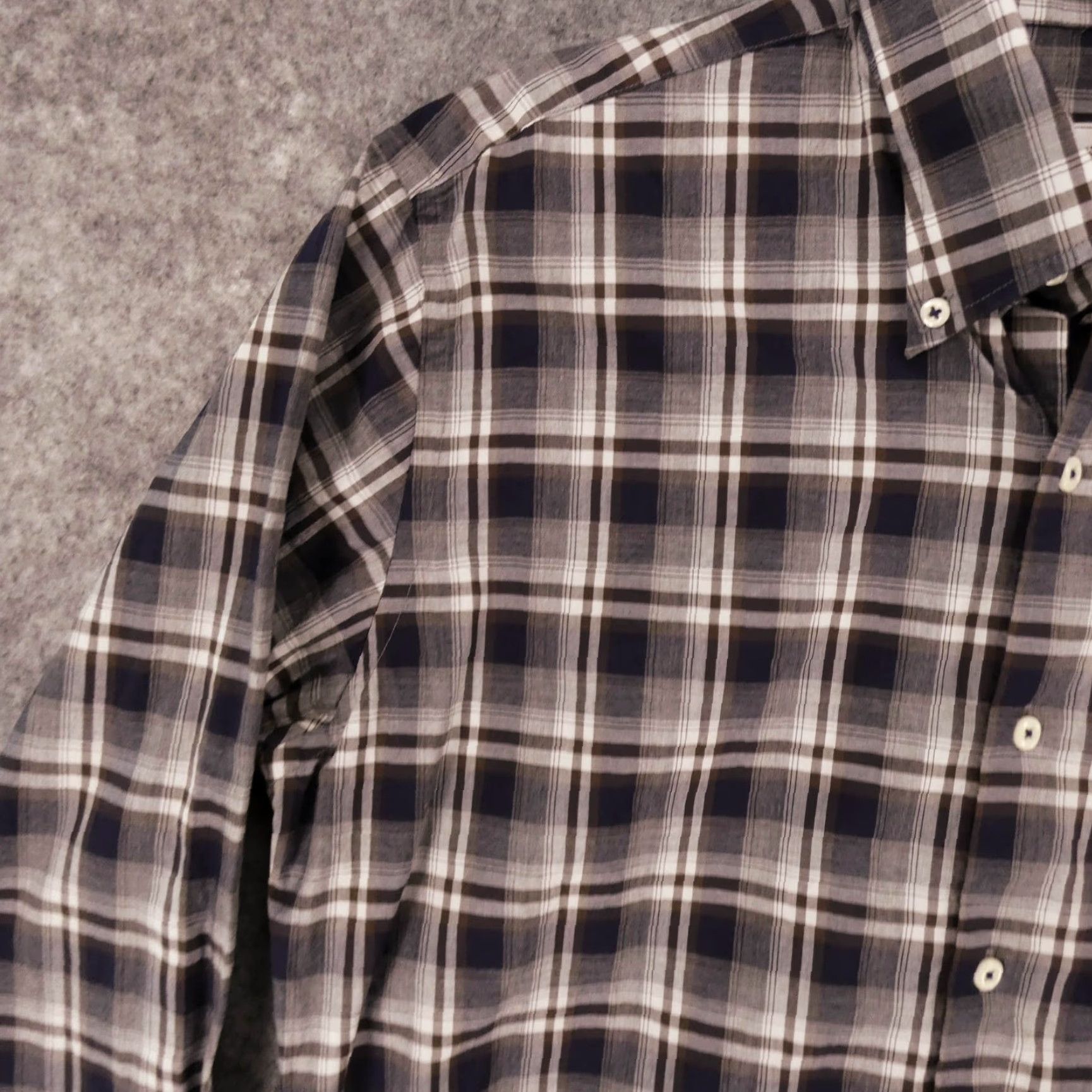 Peter Millar Peter Millar Shirt Mens Medium Long Sleeve Button-Up Brown Blue Plaid Size US M / EU 48-50 / 2 - 3 Thumbnail