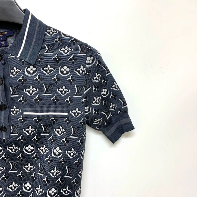 Louis Vuitton Louis Vuitton Old flower full print knit short sleeves 250 Size S / US 4 / IT 40 - 8 Thumbnail