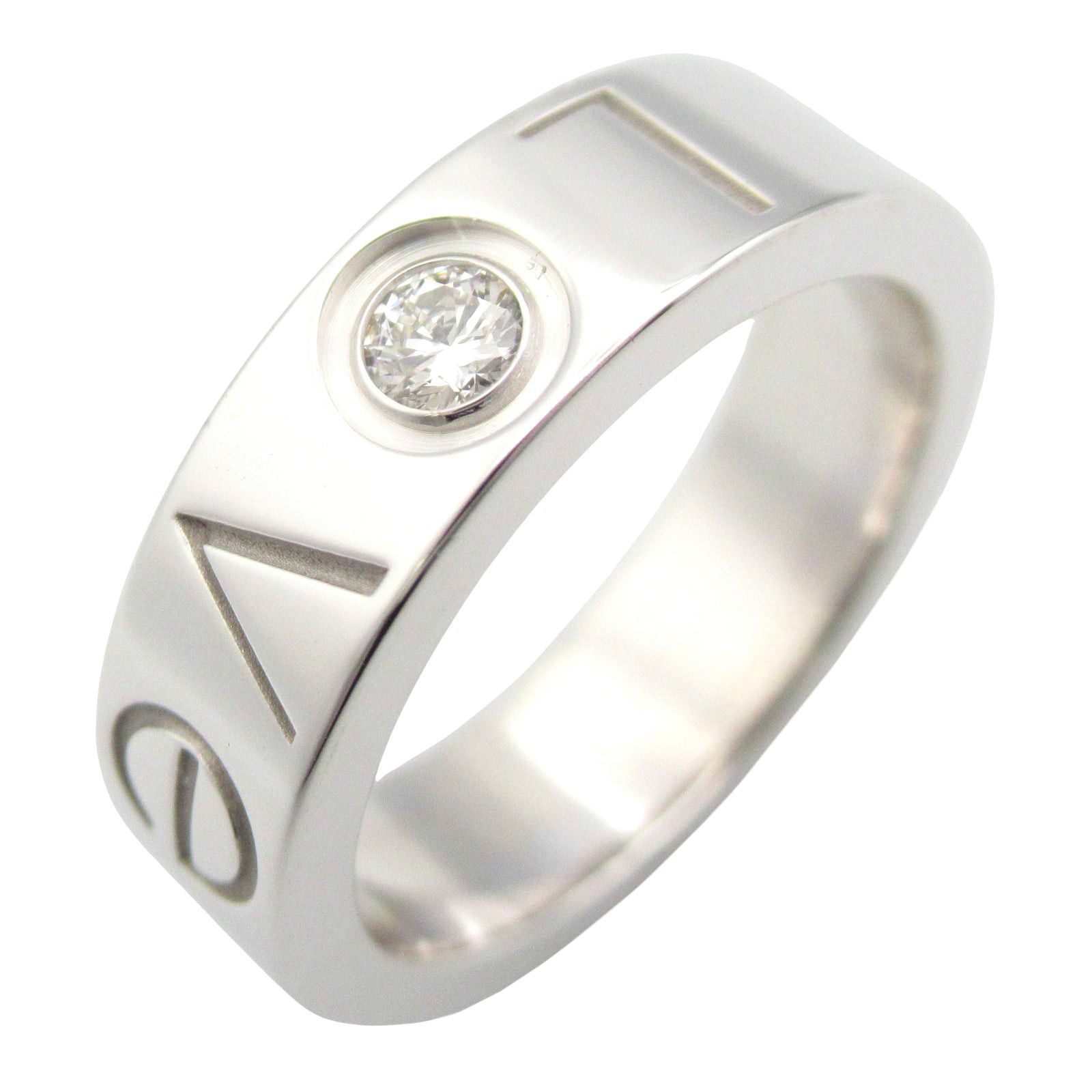 Cartier Cartier Love Ring 1Pd K18Wg (White Gold) Diamond Clear Size ONE SIZE - 1 Thumbnail