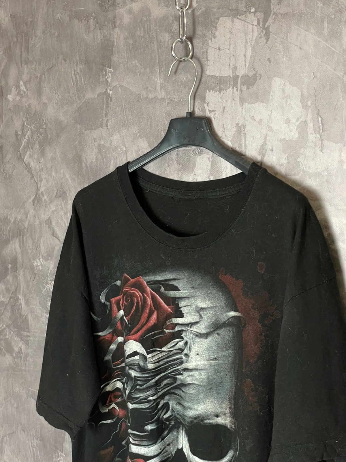 Other Vintage Y2k Skull Cross Spiral T Shirt Overprinted AOP Size US L / EU 52-54 / 3 - 7 Thumbnail