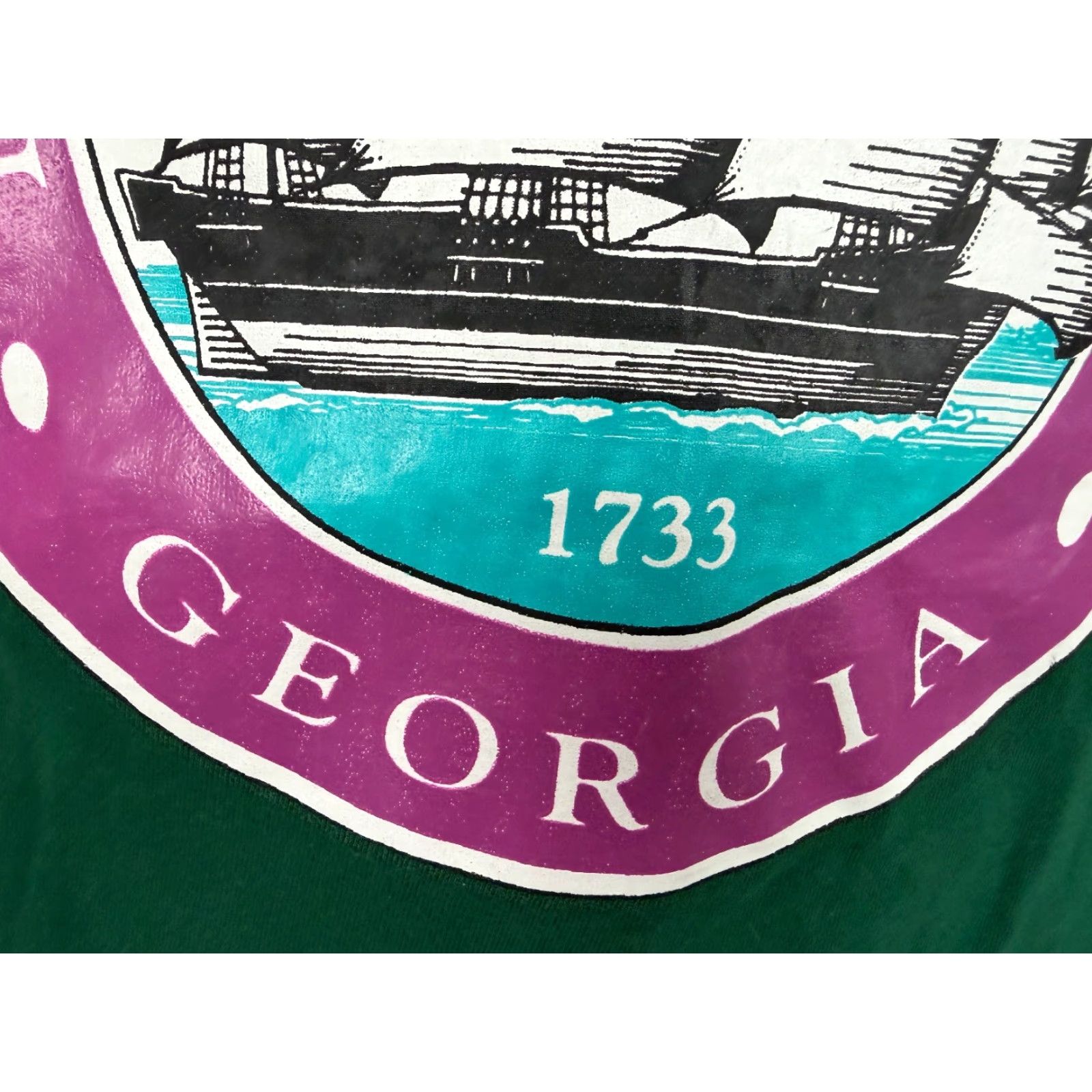 Hanes Vintage Hanes Savannah Georgia T-Shirt Adult Medium Green 90s Crew Neck Short Sleeve Graphic Print USA Men’s T-Shirt Size US M / EU 48-50 / 2 - 5 Thumbnail