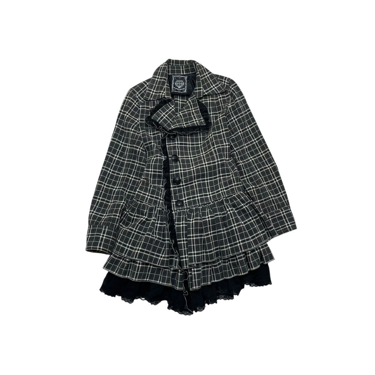 Le Grande Bleu (L.G.B.) 💥Vintage AlgoN Quins Checked Belted Jacket Size M / US 6-8 / IT 42-44 - 1 Thumbnail