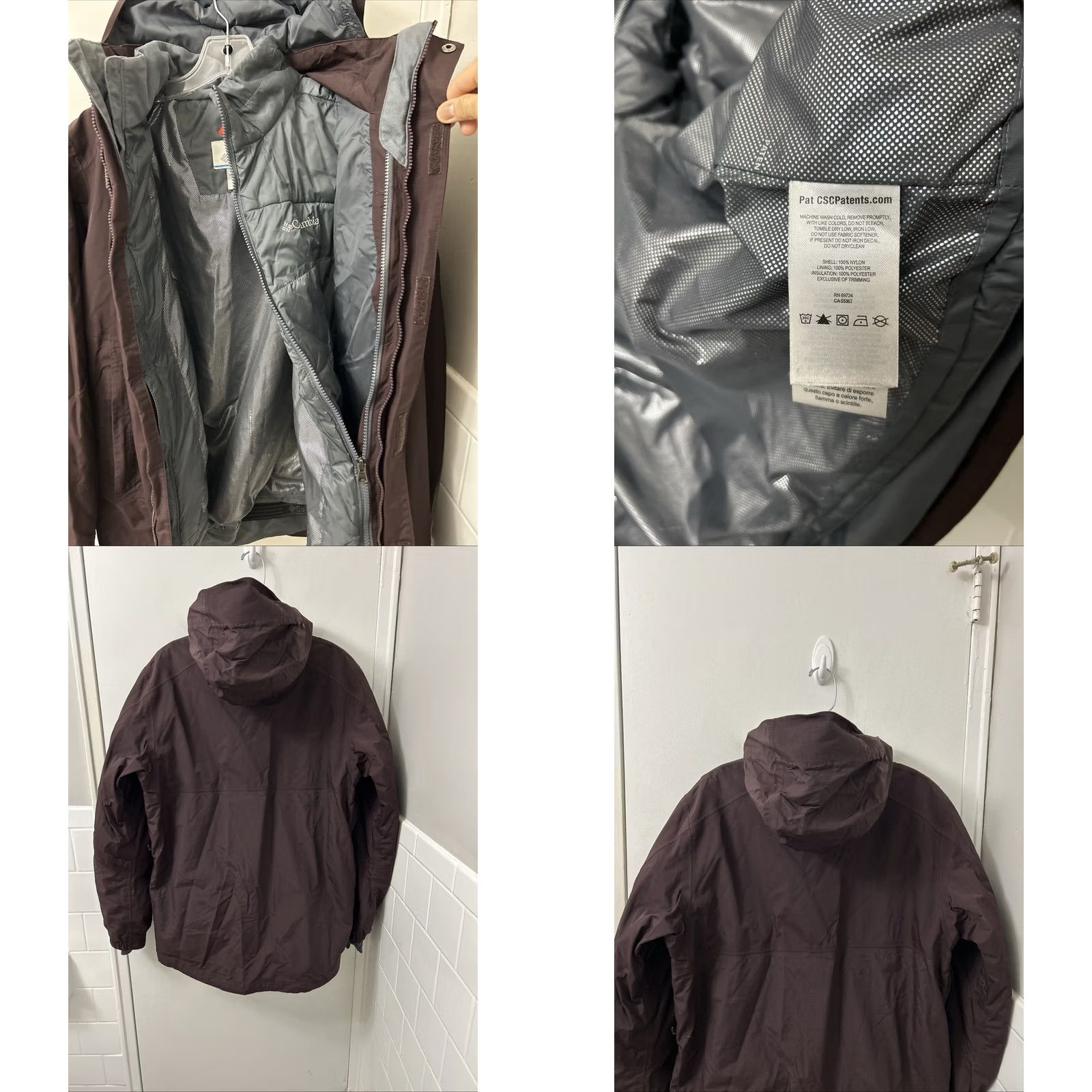 Vintage Columbia Omni-Heat Interchange Jacket Mens S Brown 3-in-1 Omni-Tech Parka Coat Size US S / EU 44-46 / 1 - 8 Thumbnail