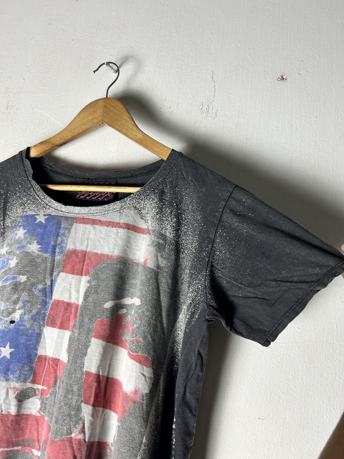 Beauty Beast Distressed Japan Punk Mosquitohead inspired us flag i6w9/Lgb Size S / US 4 / IT 40 - 4 Thumbnail