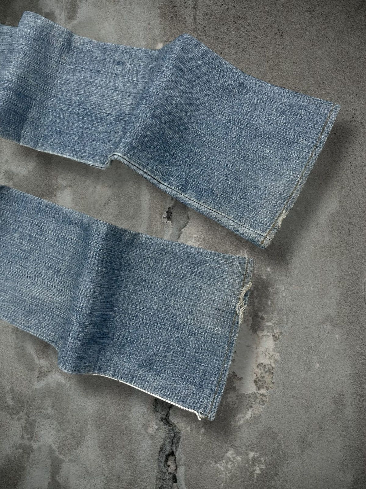 Yohji Yamamoto Vintage Japan Designer Yohji Yamamoto Ined Flared Blue Denim Size US 30 / EU 46 - 14 Thumbnail
