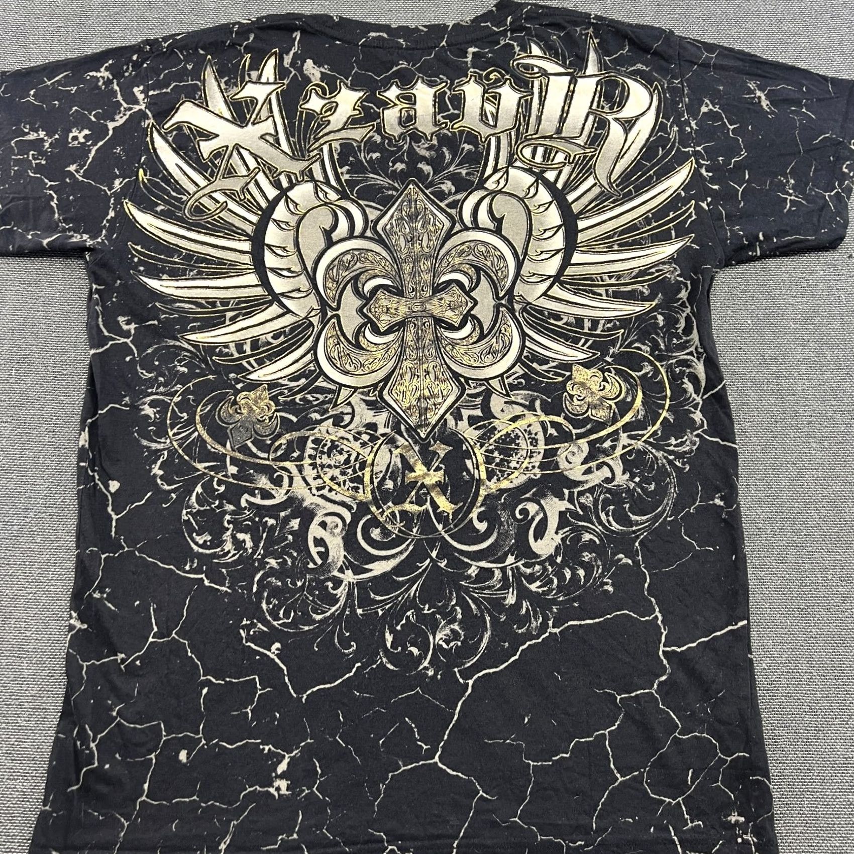 Vintage VINTAGE Y2K XAR Unlimited T Shirt Large Black Cross Wings Xzavier Cyber Grunge Mens Size US L / EU 52-54 / 3 - 5 Thumbnail