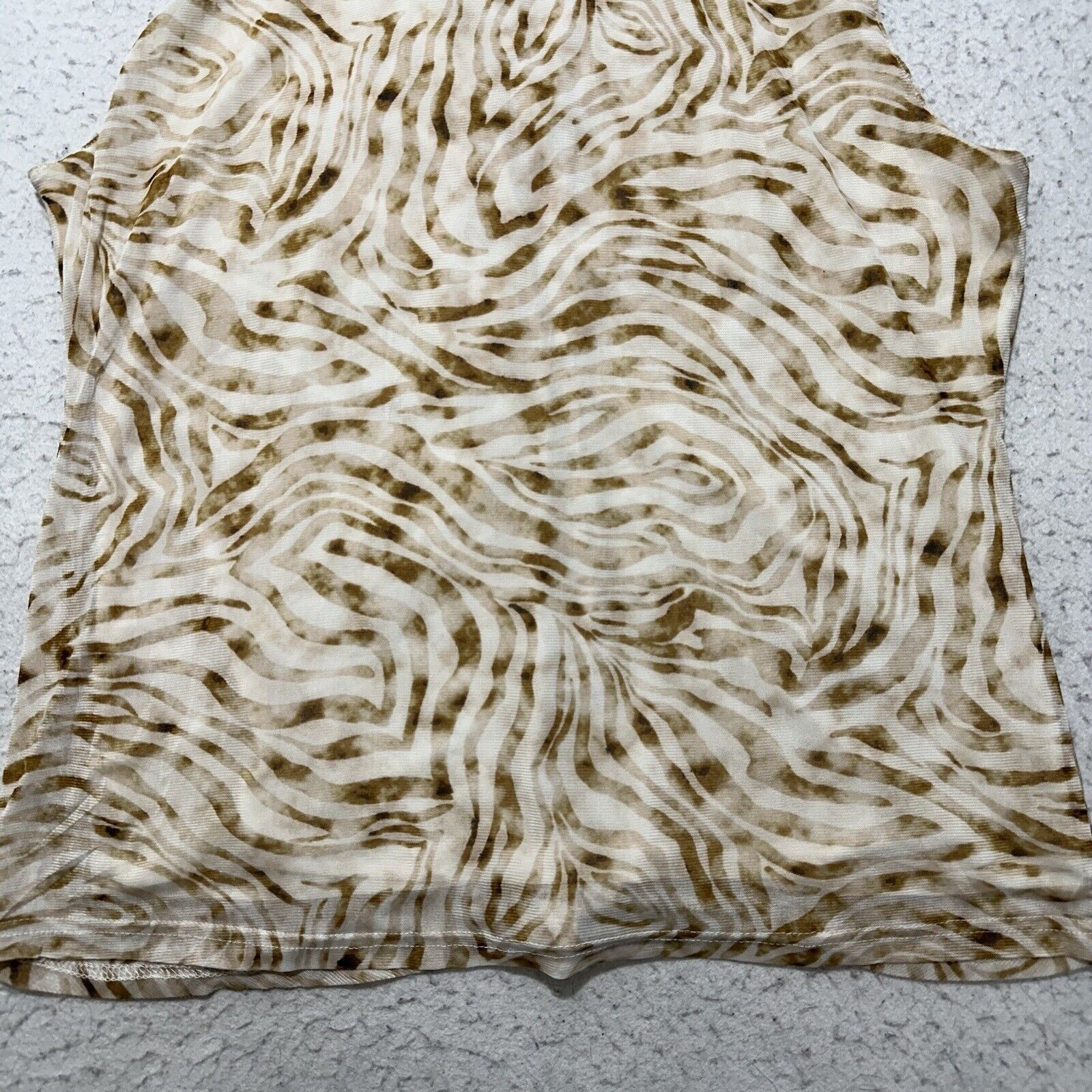 Other Jane Delancy Large Button Down Blouse Animal Print Tank Top Size L / US 10 / IT 46 - 13 Thumbnail