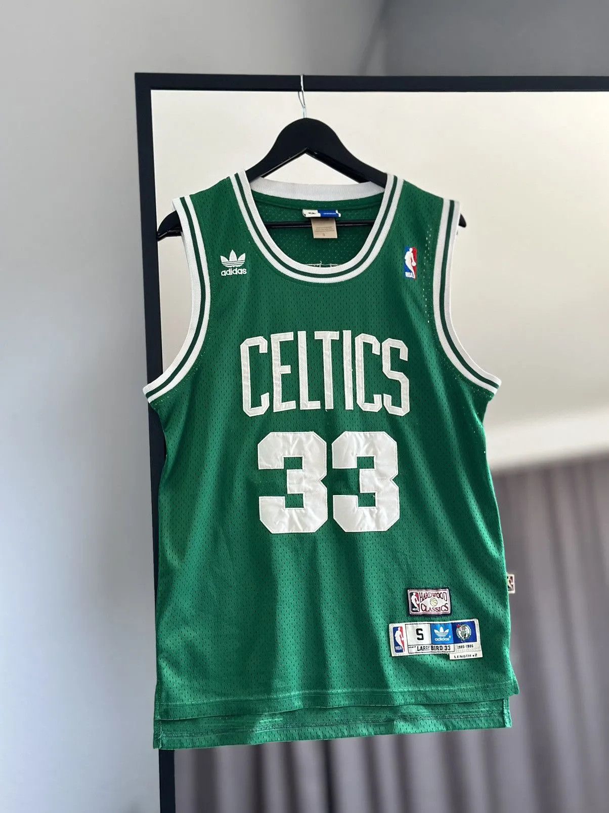 Adidas Boston Celtics Jersey Mens Large Larry Bird #33 NBA adidas Size US S / EU 44-46 / 1 - 2 Thumbnail