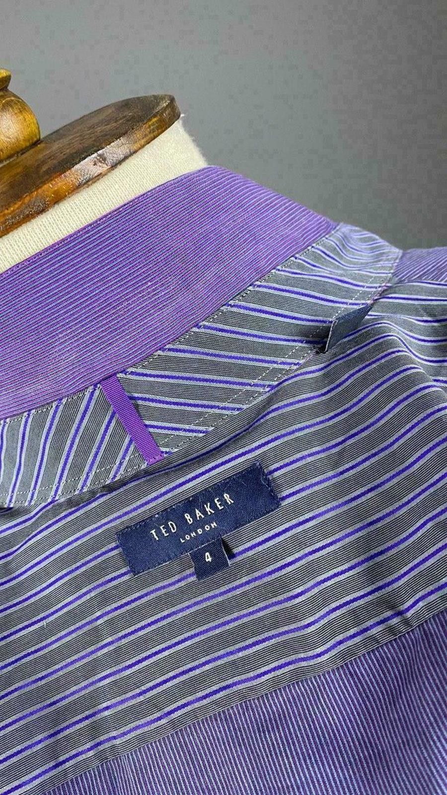Ted Baker Ted Baker London Purple Double Pockets Shirt Size 4 Size US M / EU 48-50 / 2 - 7 Thumbnail