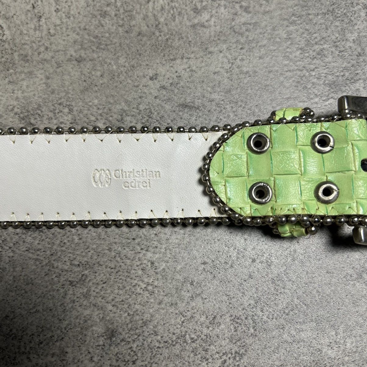 Japanese Brand Vintage Y2k Studed Belt Leather Crocodile Size ONE SIZE - 4 Thumbnail