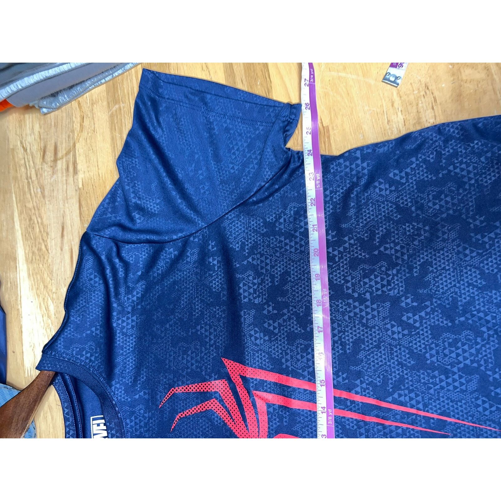 Marvel Comics Marvel Spiderman Polyester Shirt Spider-Man Blue Top 2XL Size US XXL / EU 58 / 5 - 7 Thumbnail