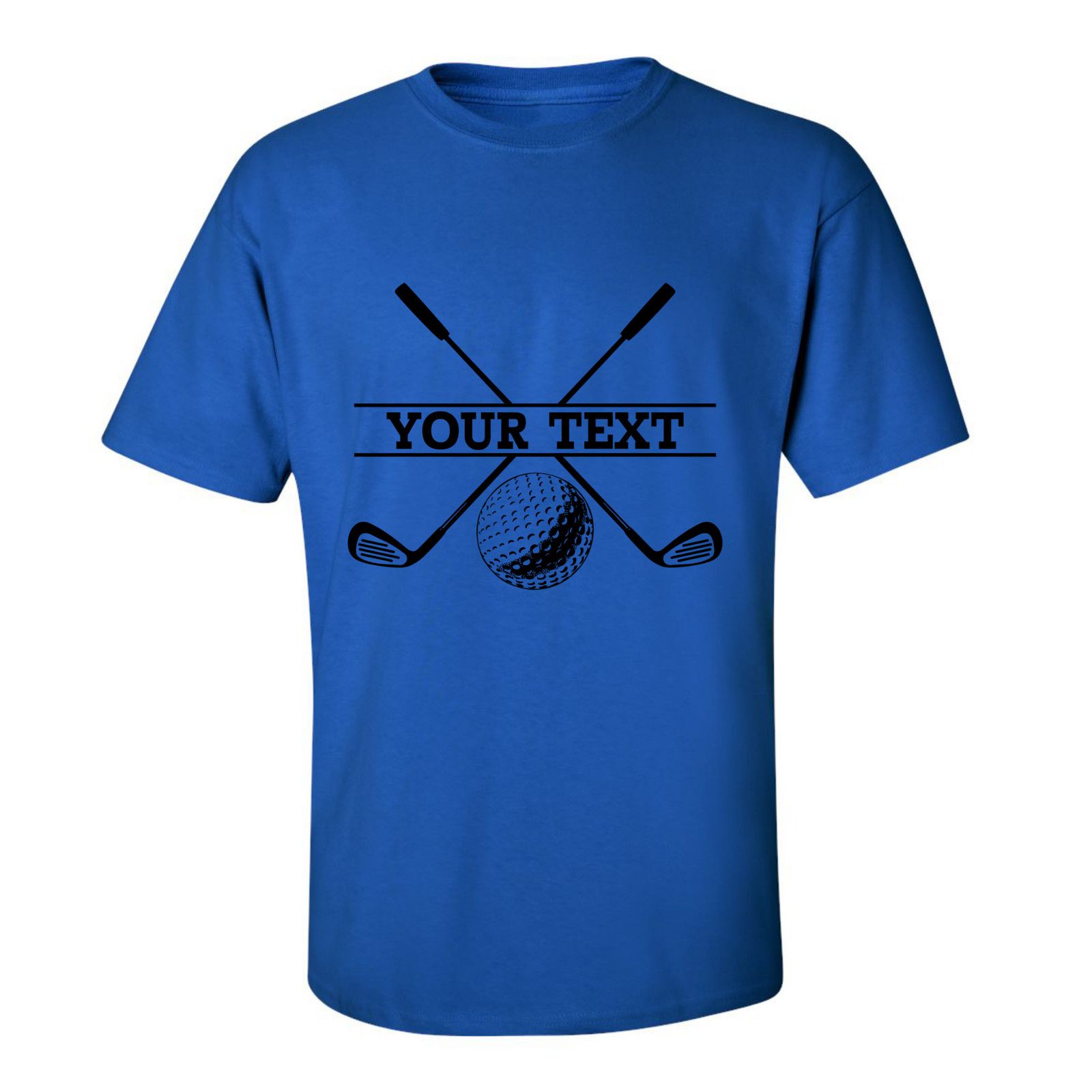 Gildan Personalized Golf Ball Crossed Clubs YOUR NAME T-Shirt Size US L / EU 52-54 / 3 - 11 Thumbnail