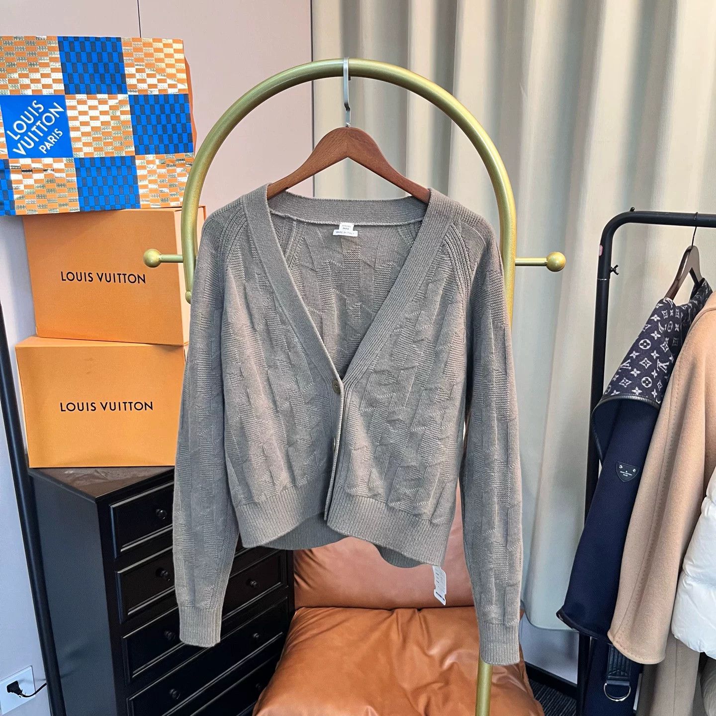 Hermes Hermes 25SS Gray Patterned Cardigan Size US S / EU 44-46 / 1 - 1 Thumbnail